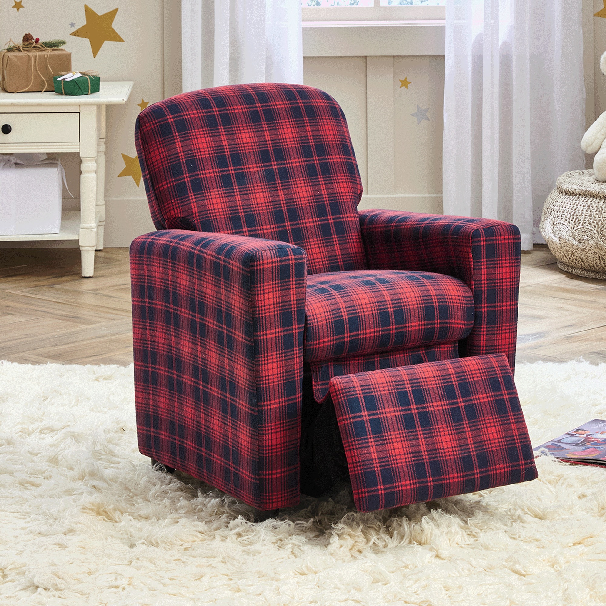 Kids’ Plaid Recliner
