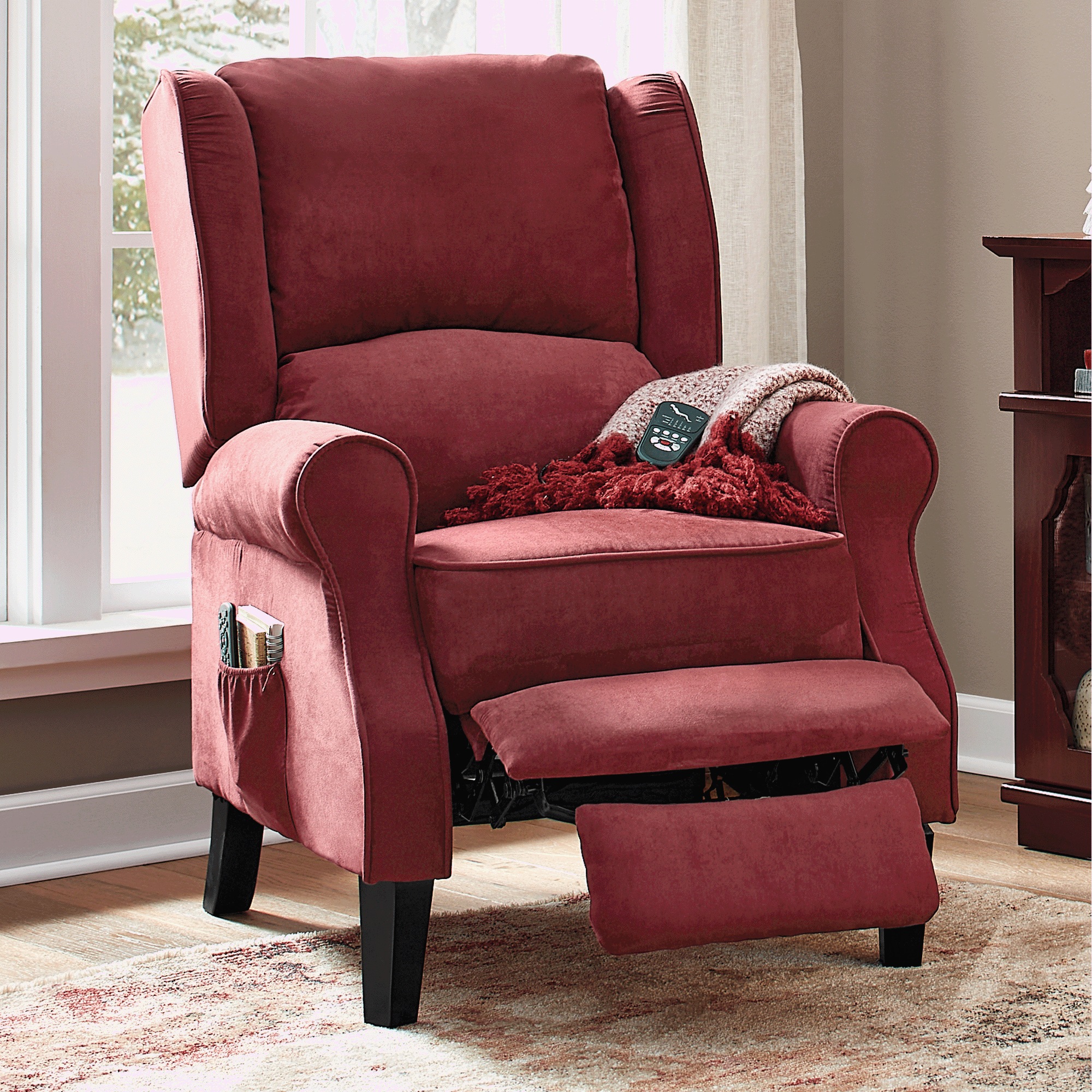 Massage Wingback Recliner with Heat 4 Massage Wingback Recliner with Heat
