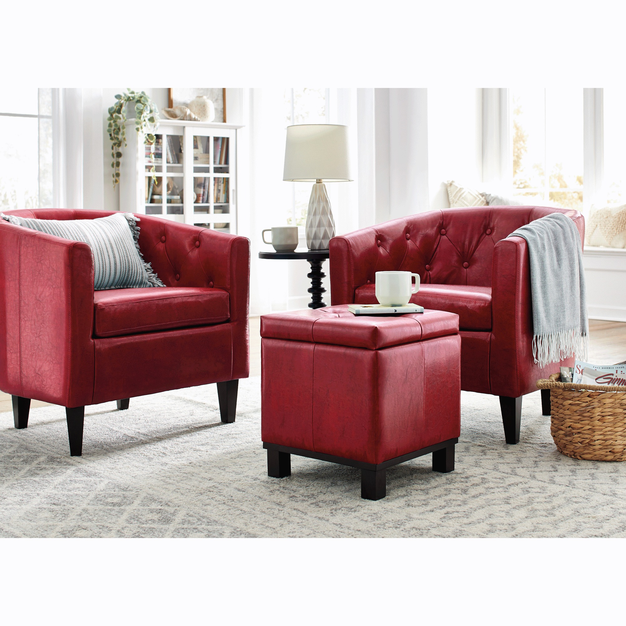 Avery Barrel Chair and Storage Ottoman