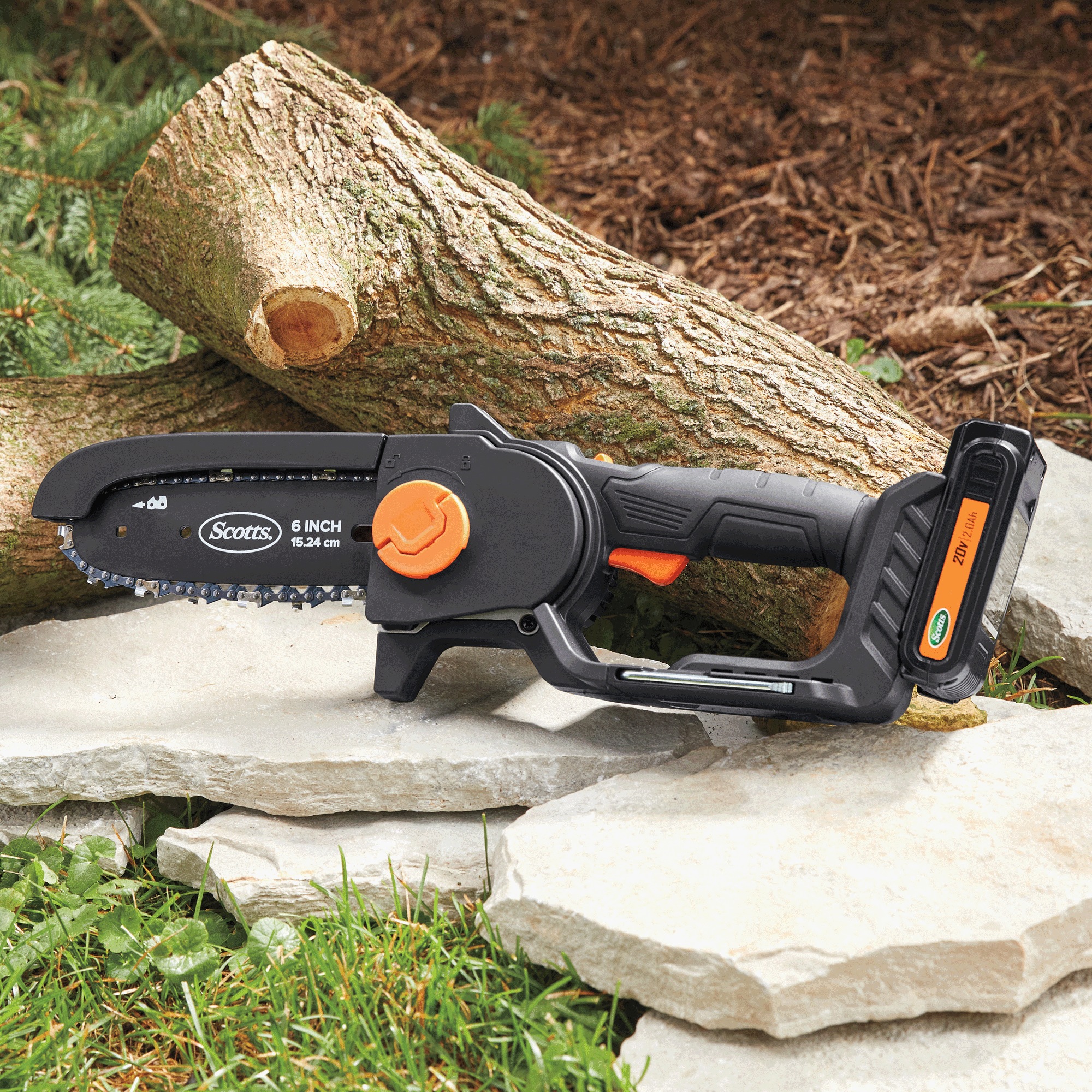 Scotts 20V Cordless 6-Inch Pruning Saw, Battery and Battery Charger