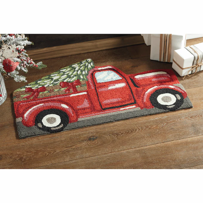 Indoor/Outdoor Holiday Truck-Shaped Mat – 22 x 36
