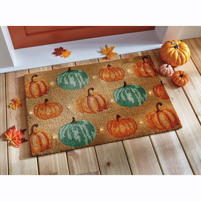 Lit Pumpkin Indoor/Outdoor Mat - 20 x 30