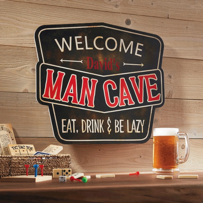 Welcome Man Cave Wall Sign
