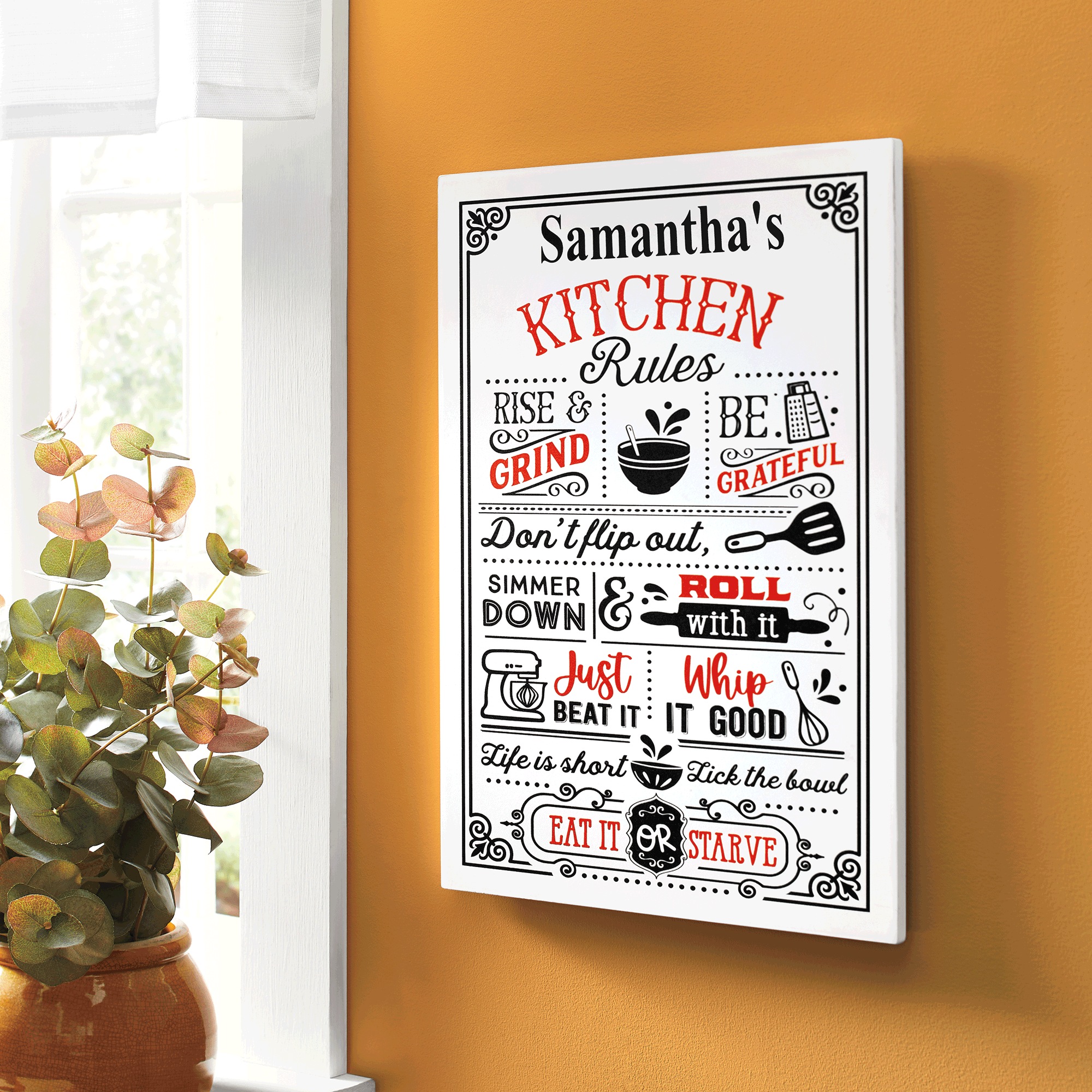 Kitchen Rules Wall Art