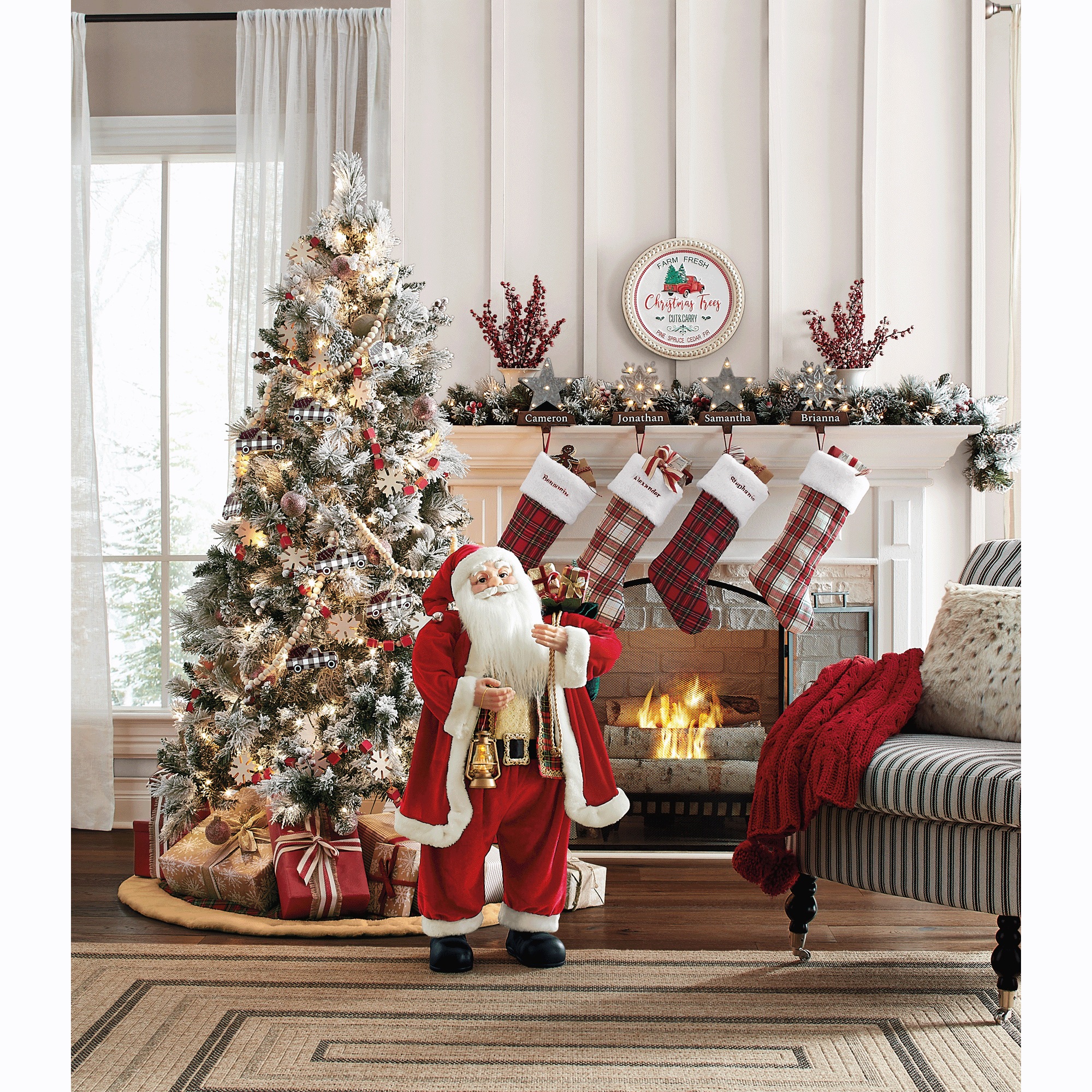 Prelit Frosted Berry Garland