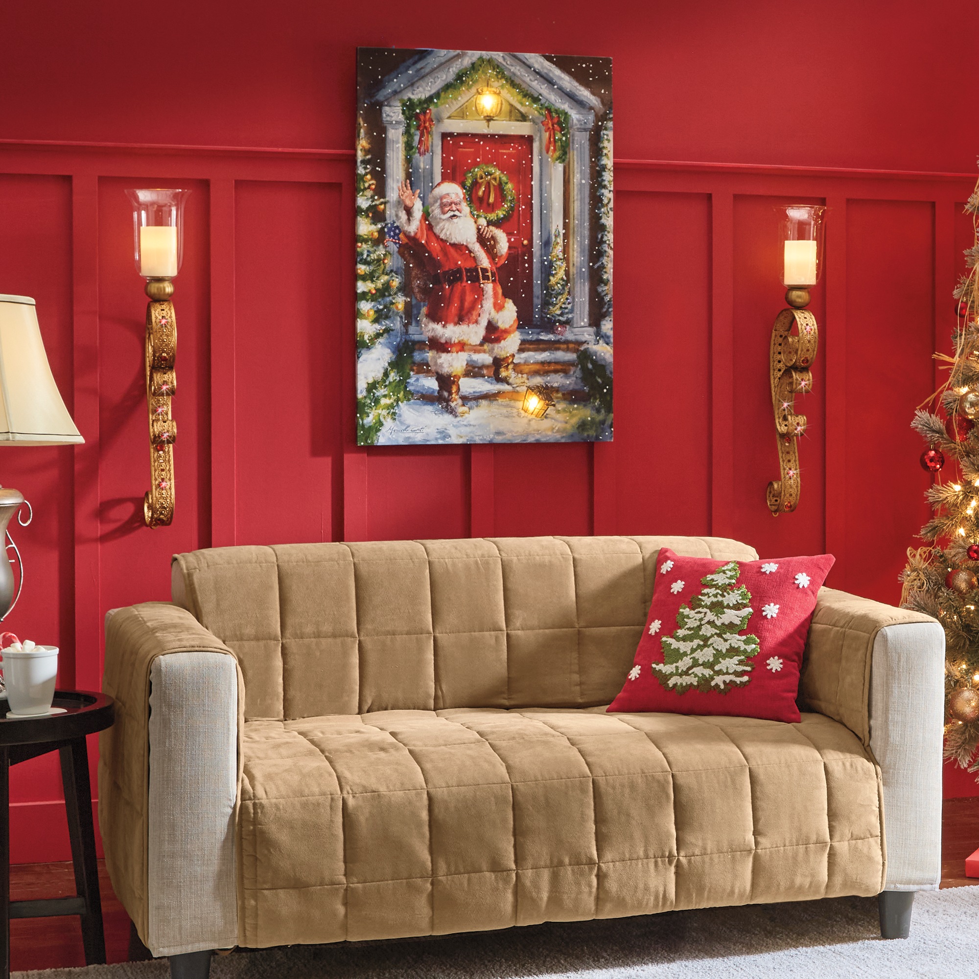 Light Up Santa Claus Canvas