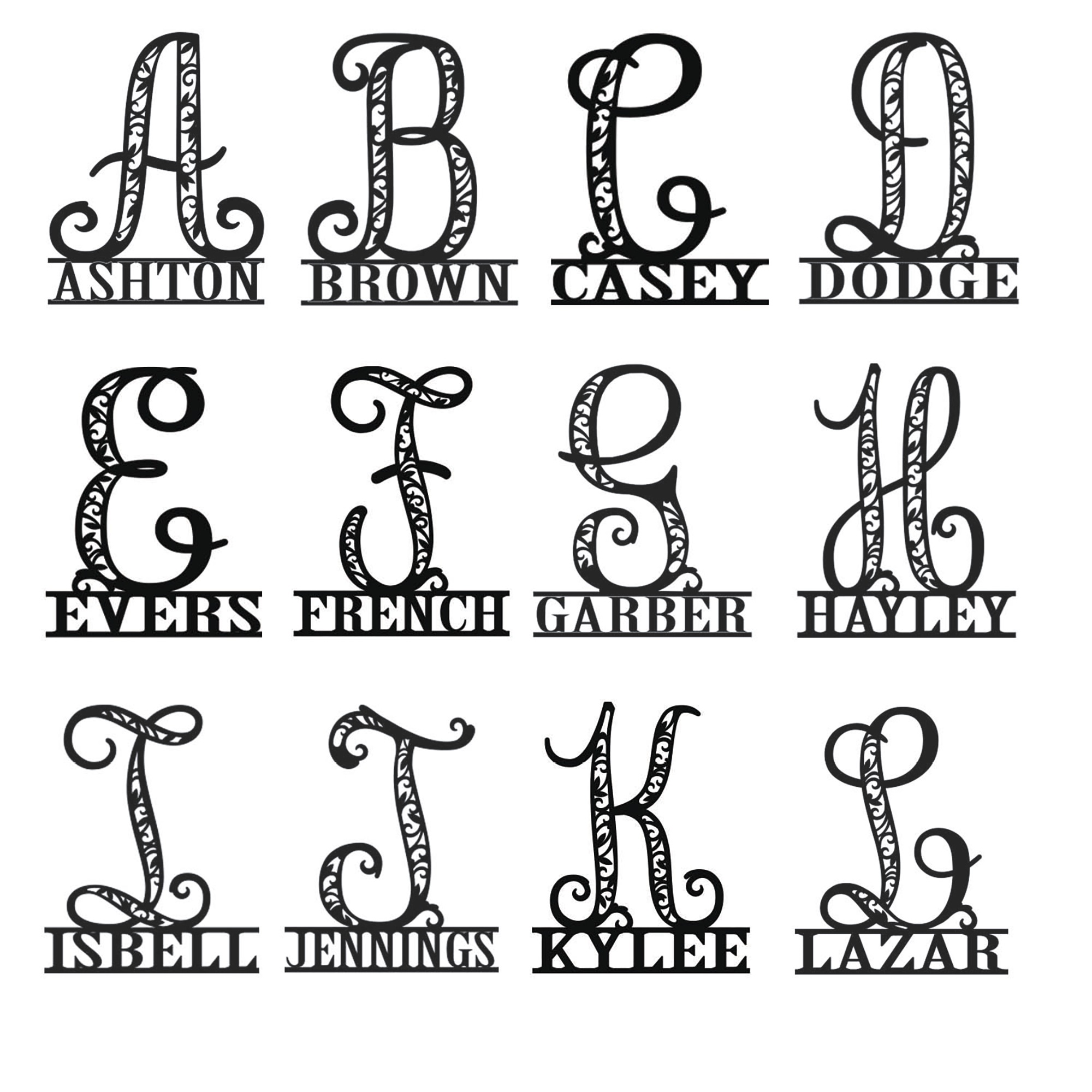 Personalized Initial Name Wall Art