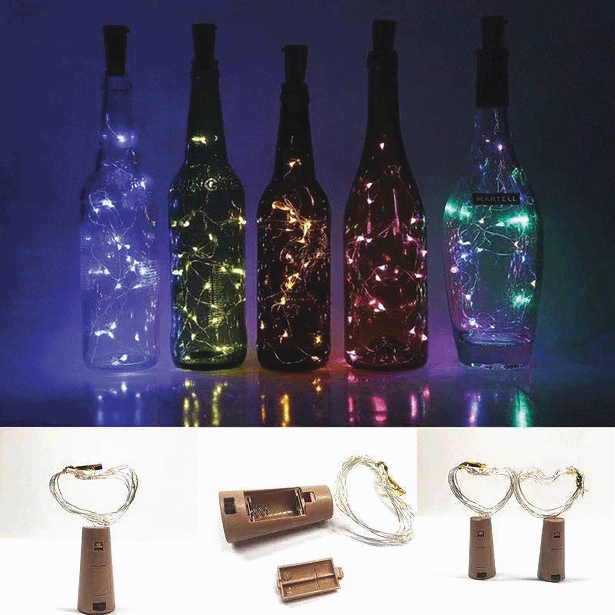 Set of 3 Bottle String Lights 1 Set of 3 Bottle String Lights