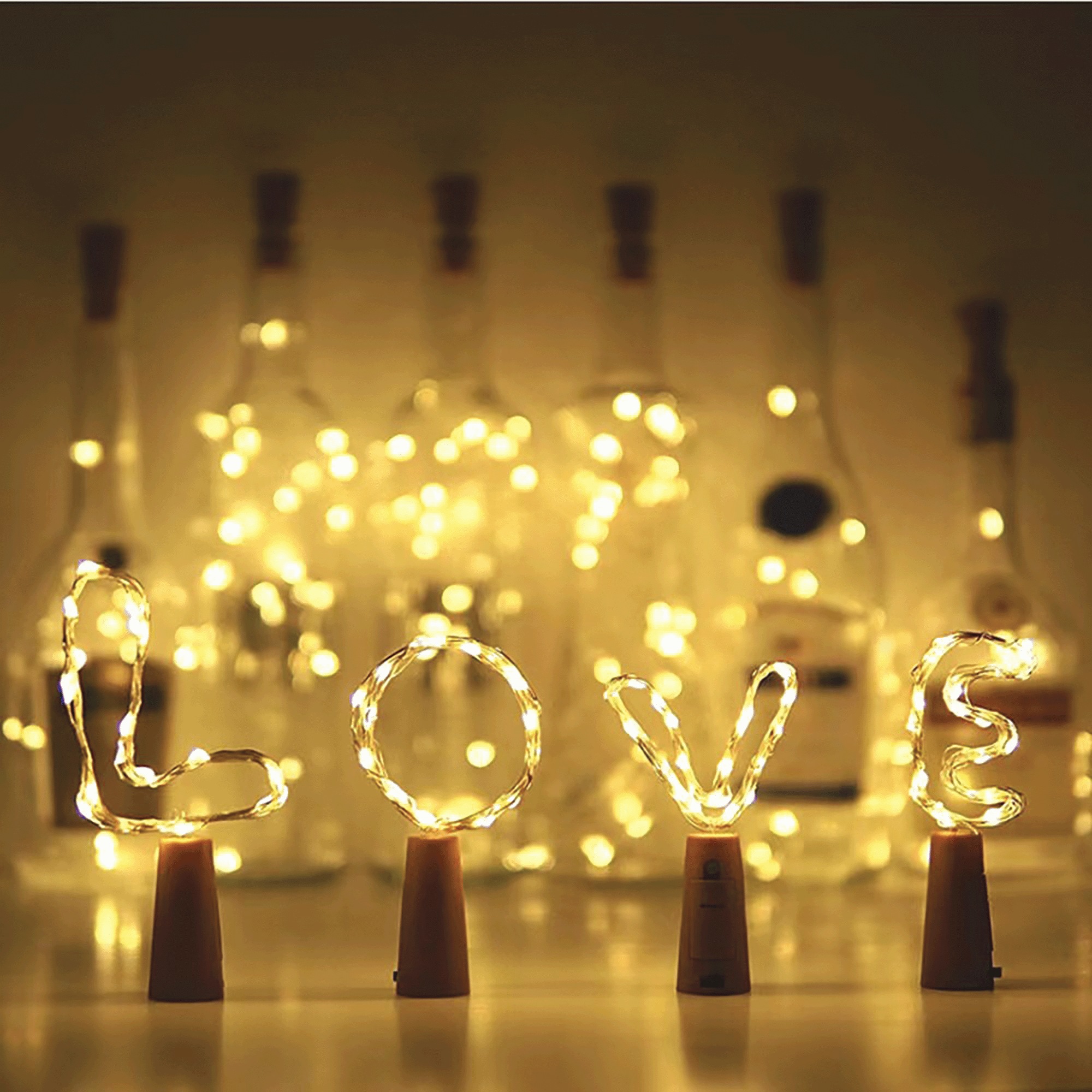 Set of 3 Bottle String Lights 4 Set of 3 Bottle String Lights