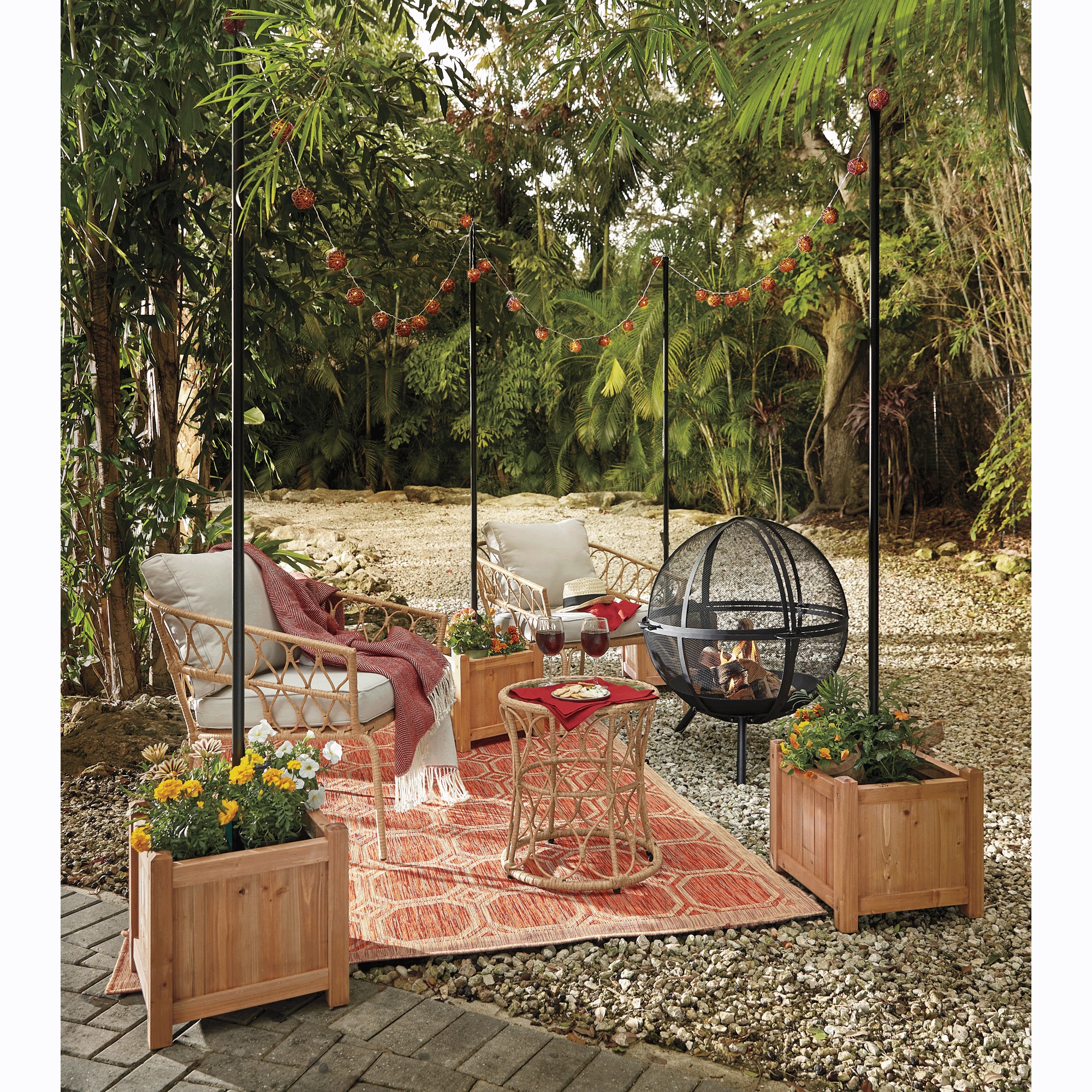 Solar Faux-Rattan String Lights 2 Solar Faux-Rattan String Lights
