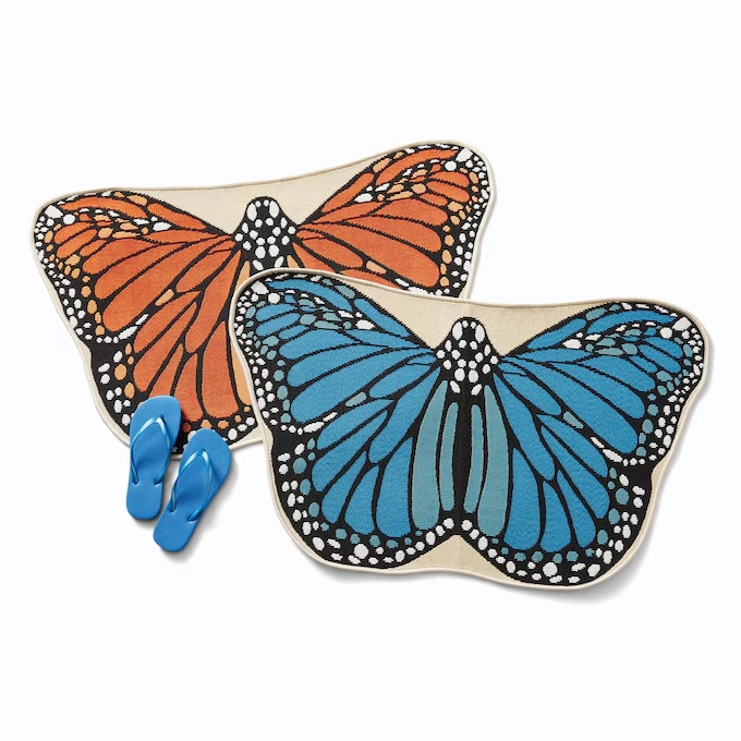 Indoor/Outdoor Butterfly-Shaped Mat - 23 x 39