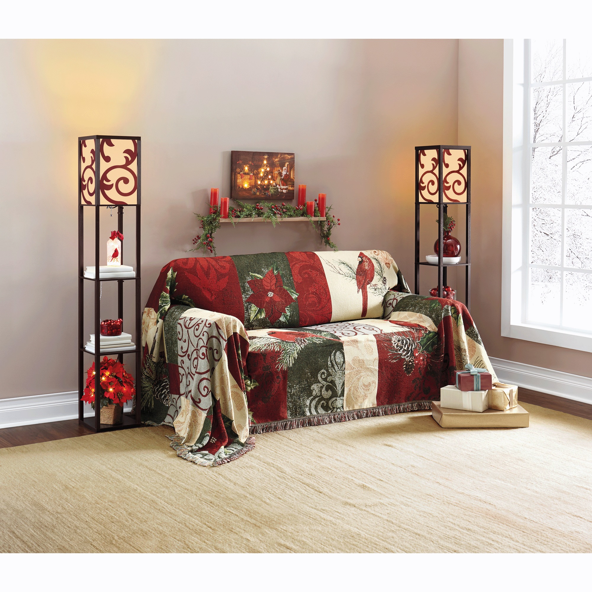 Lau Floor Lamp with Shelves