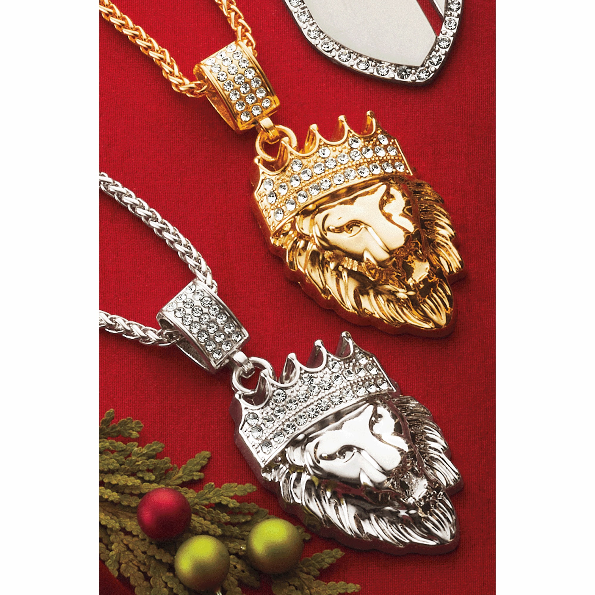 Men's Crystal Lion King Pendant