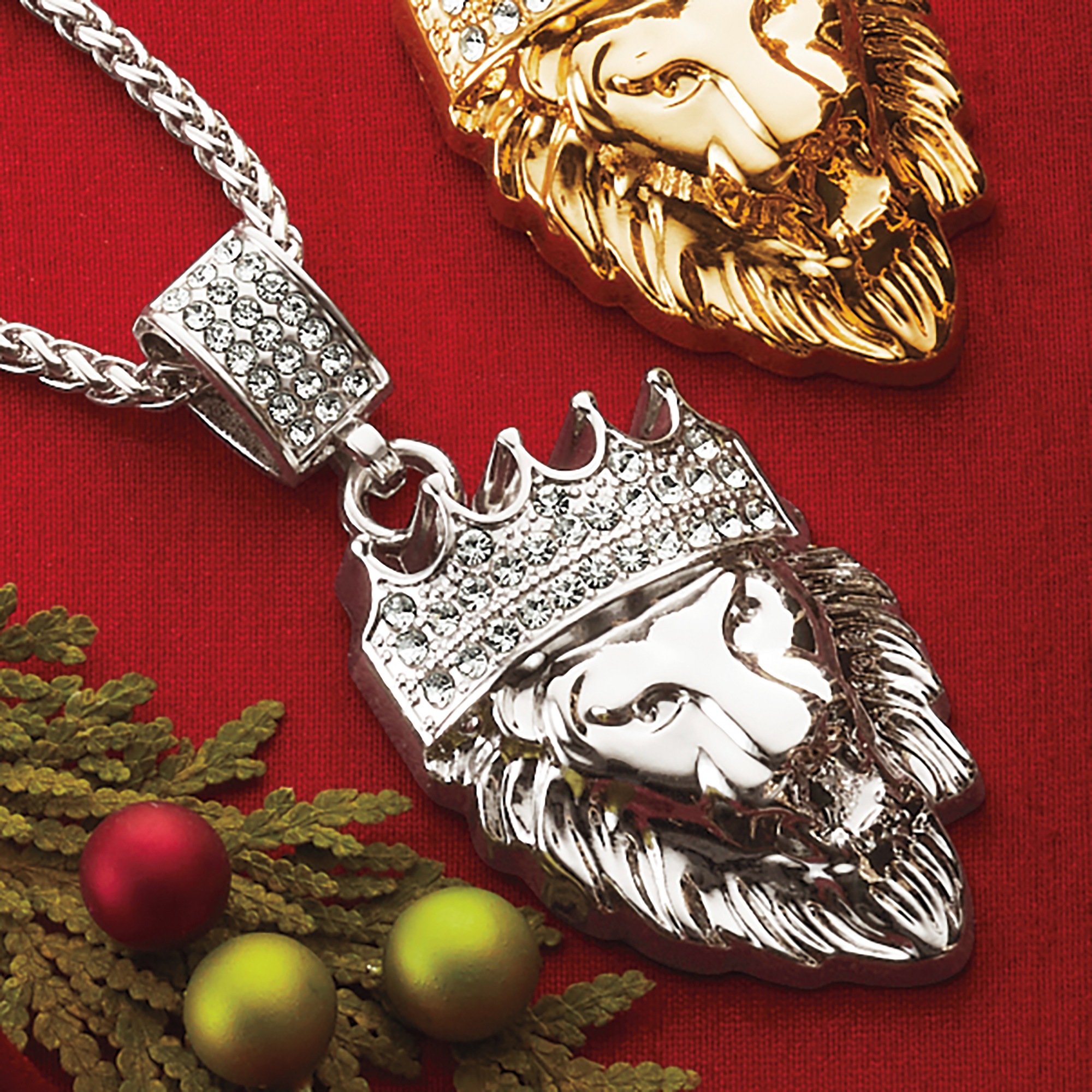Men's Crystal Lion King Pendant