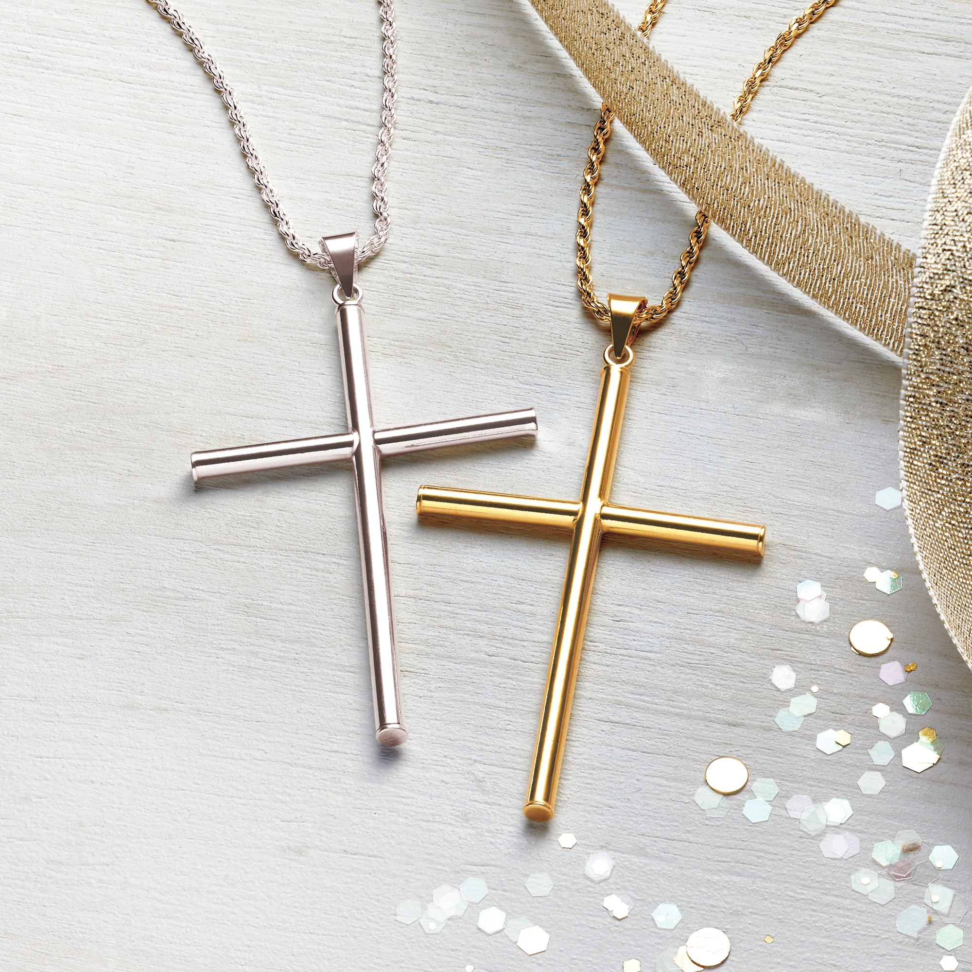 Long Tube Cross Pendant 1 Long Tube Cross Pendant