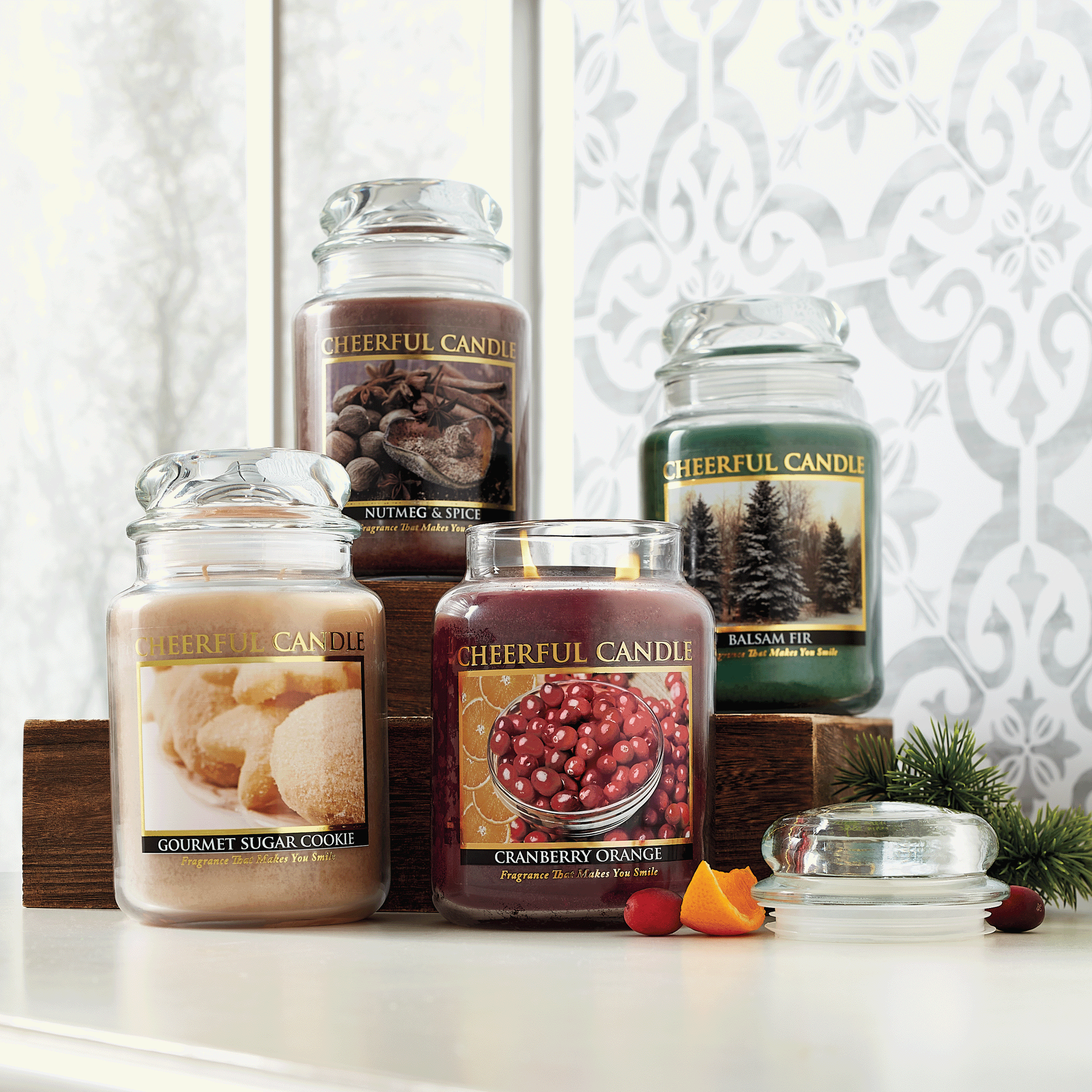 Cheerful Large Jar Candle, 24 Ounces