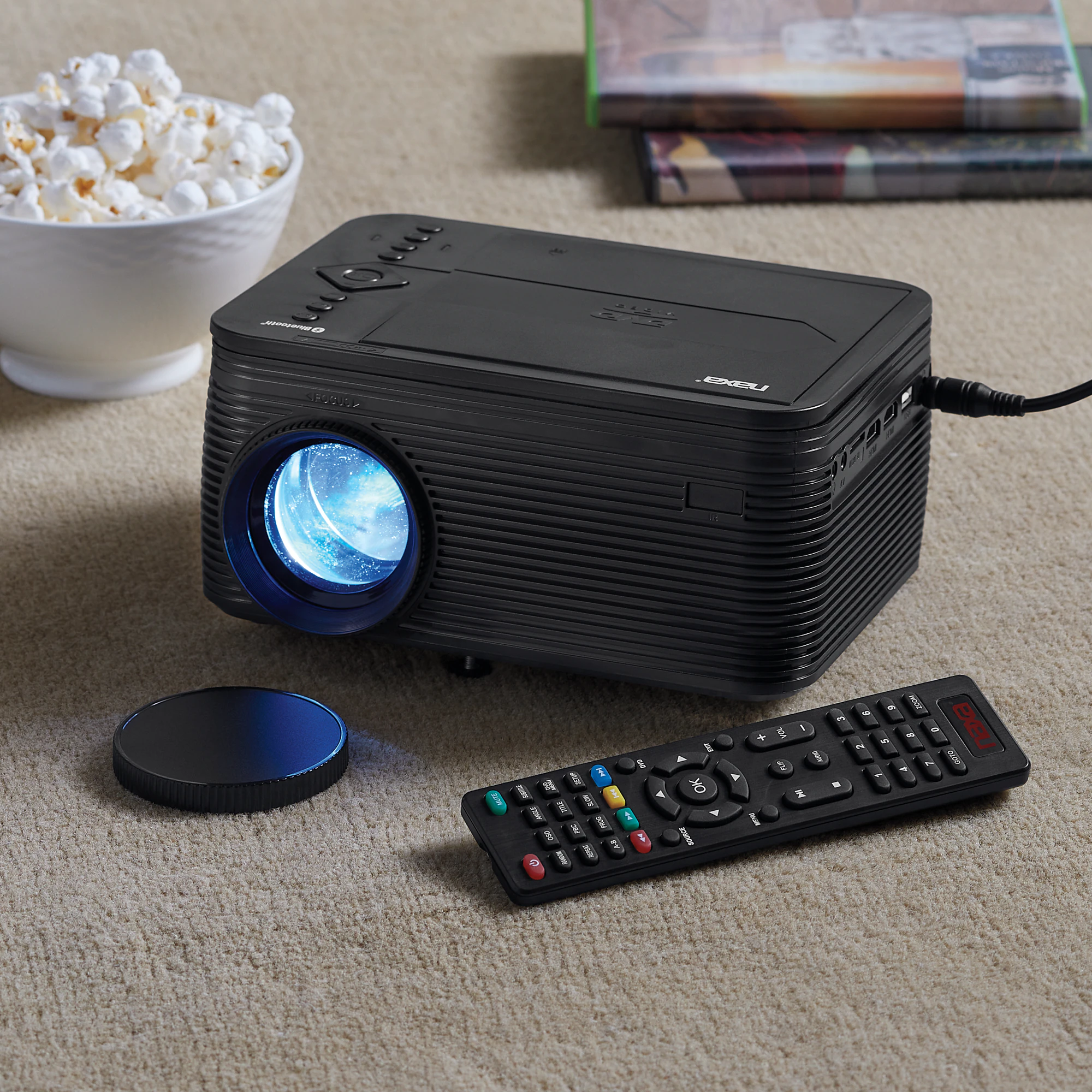 Emerson 150-Inch Home Theater 720p LCD Projector with Built-In DVD Player