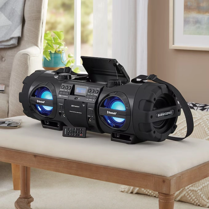 Emerson MP3/CD Bass Reflex Boom Box & PA System with Bluetooth 1 Emerson MP3/CD Bass Reflex Boom Box & PA System with Bluetooth