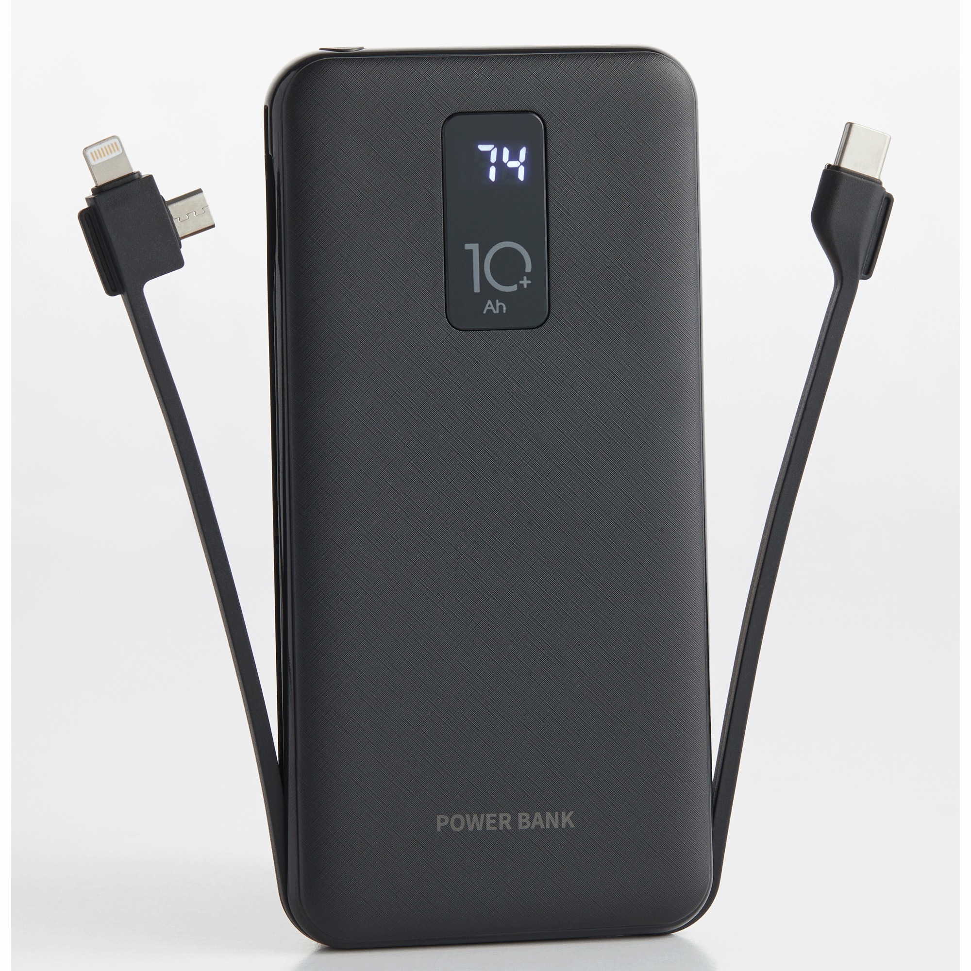 10,000mAh Portable Power Bank with Built-In USB-C, Micro USB and Lightning Cables 4 10,000mAh Portable Power Bank with Built-In USB-C, Micro USB and Lightning Cables