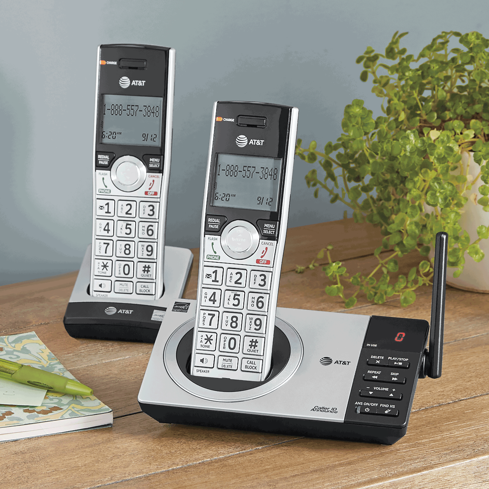 AT&T 2- or 3- Handset Cordless Answering System with Smart Call Blocker