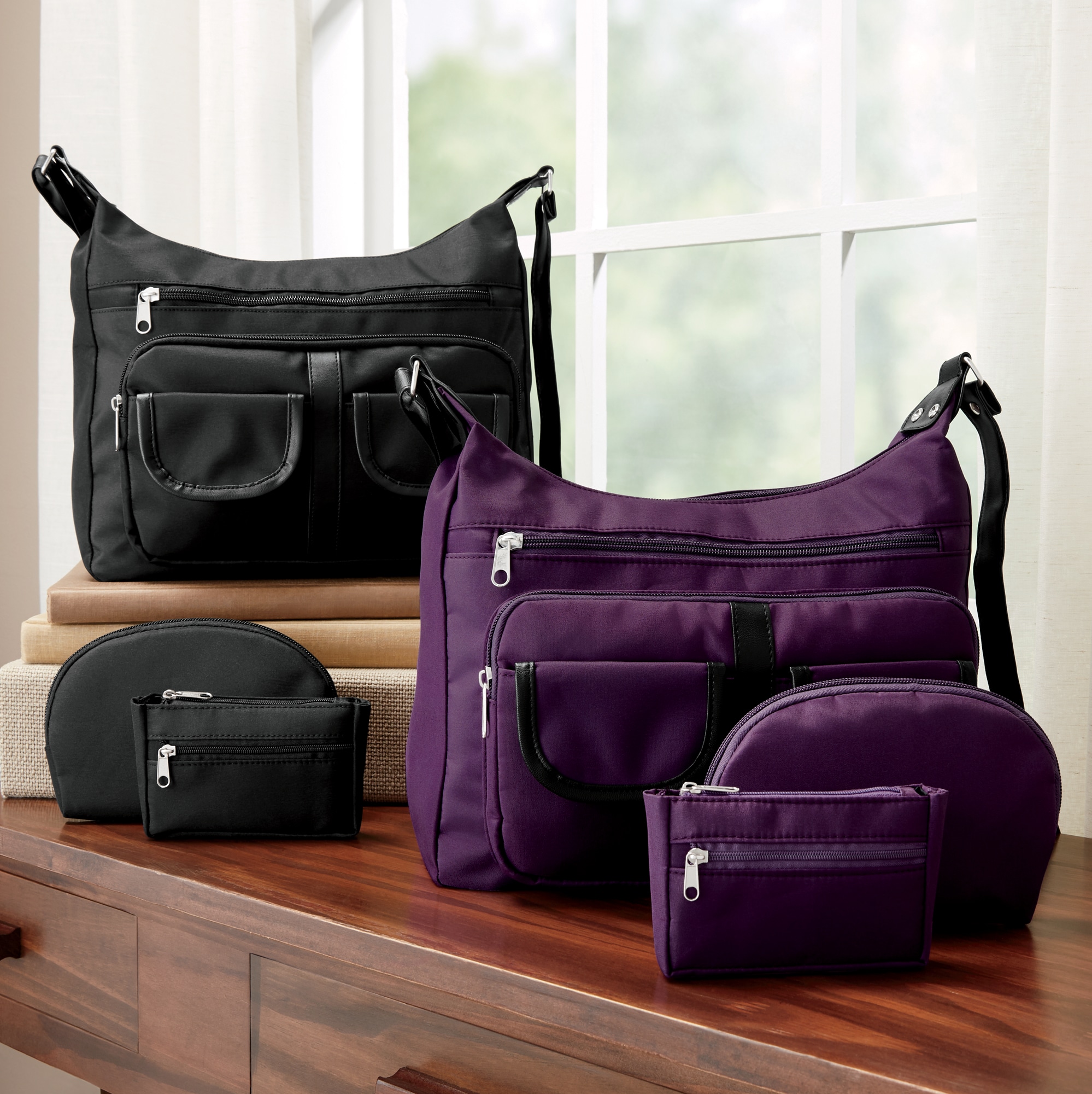 3-Piece Multi-Pocket Satchel Set