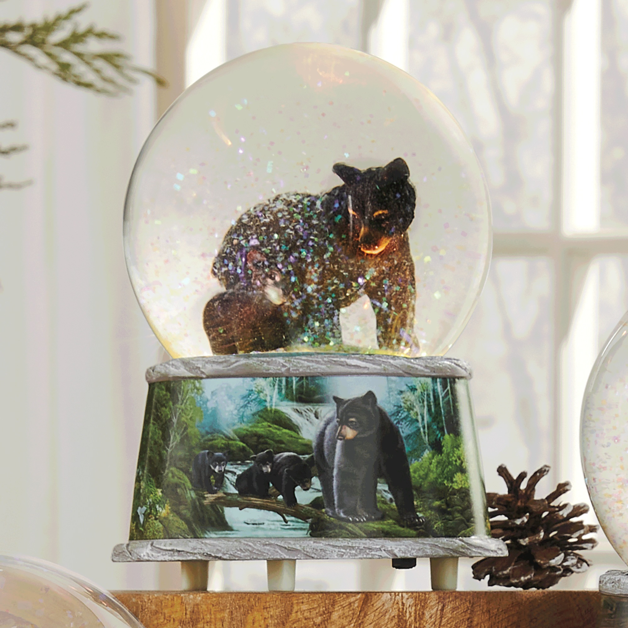 Lit Wildlife Waterglobe 2 Lit Wildlife Waterglobe