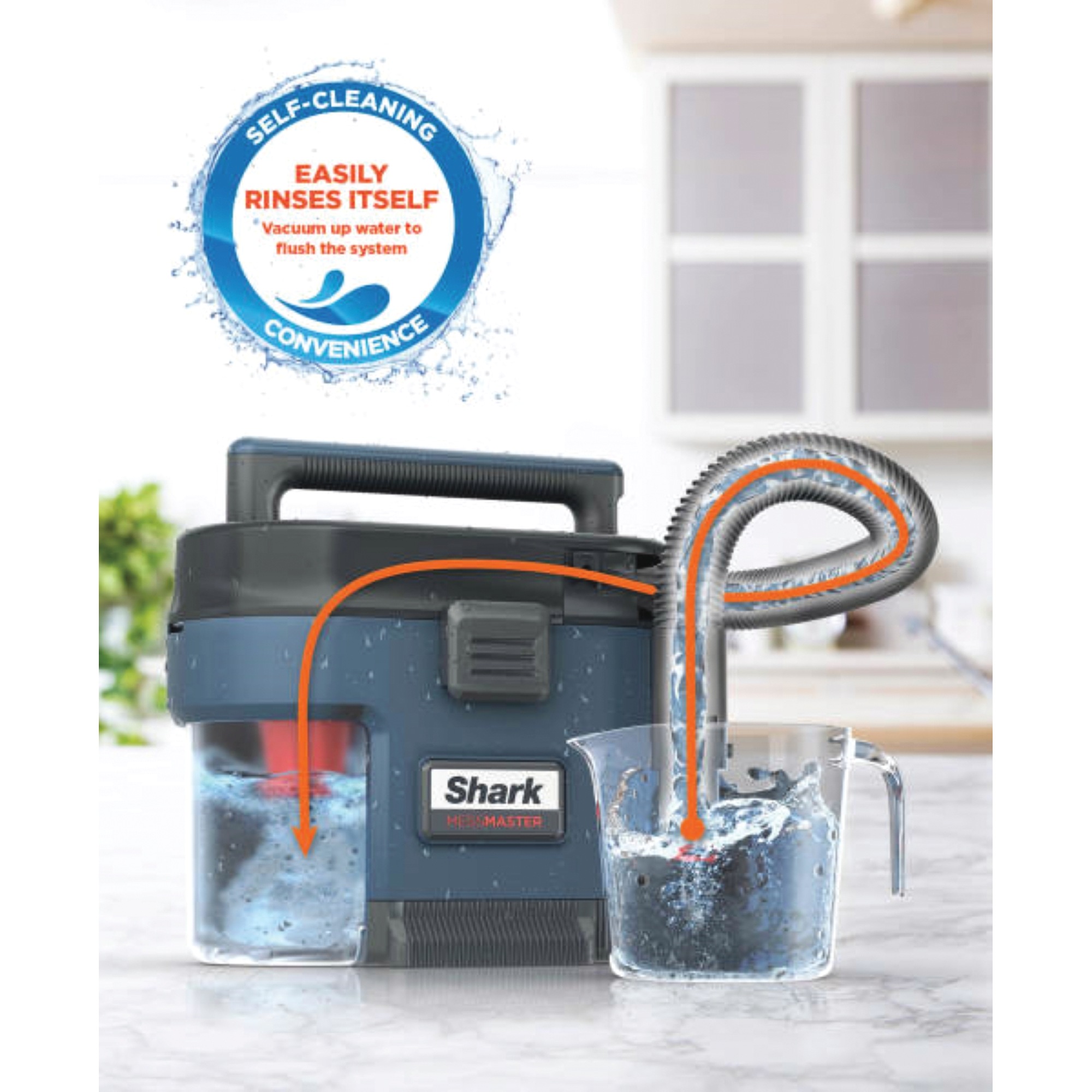 Shark Messmaster Portable Wet/Dry Vac, Small Shop Vac, 1-Gallon Capacity, Perfect for Cars and Pets