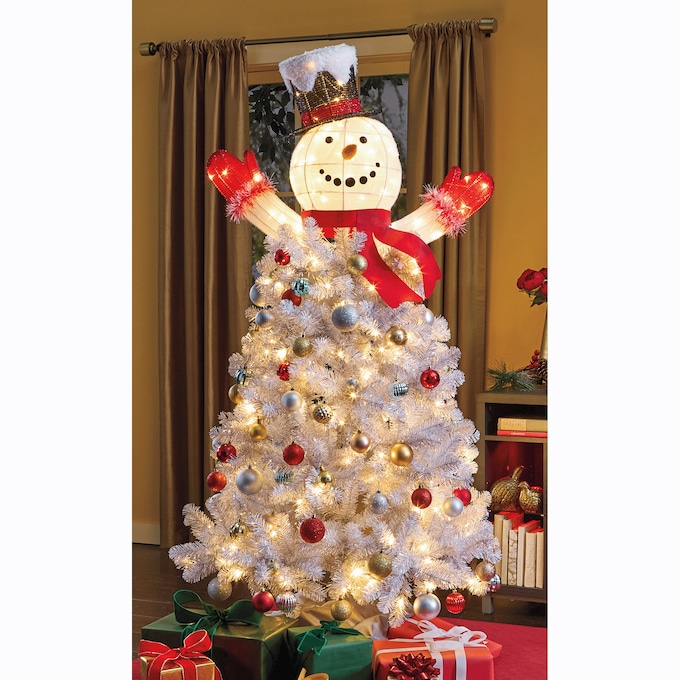 Lit Snowman Tree