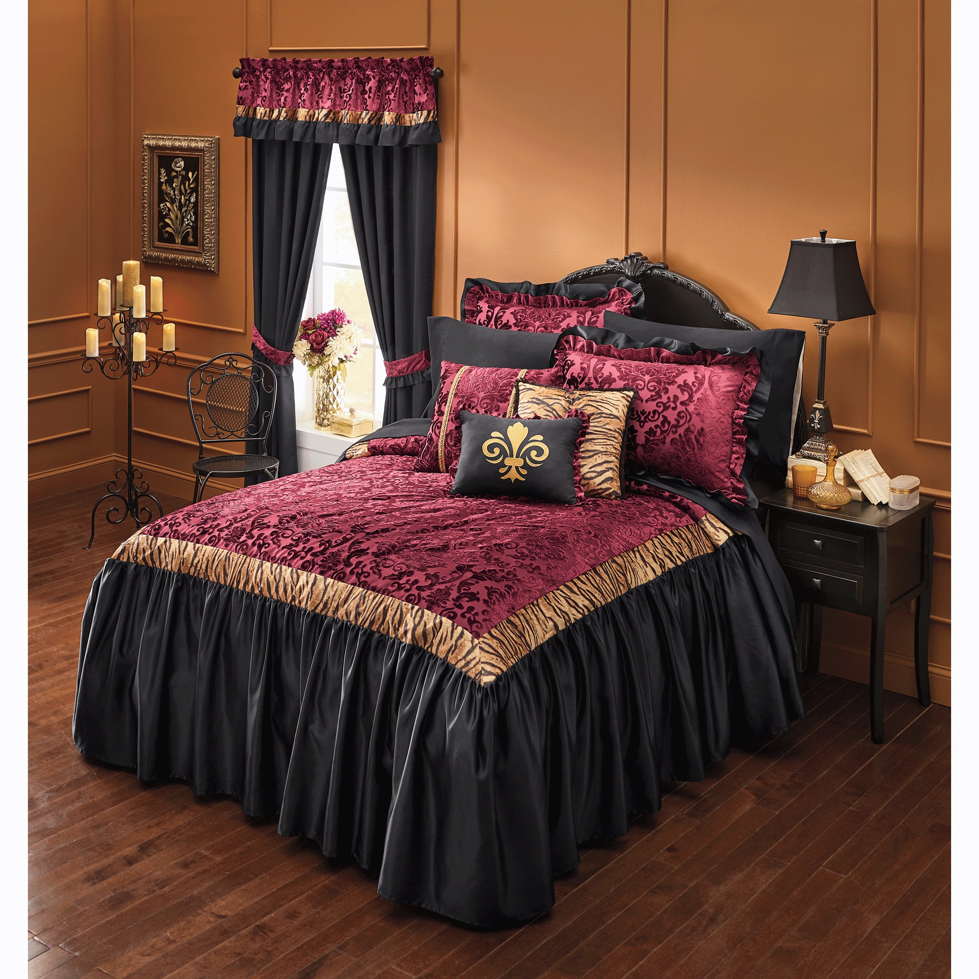 Bristol 10-Piece Bedspread Set, Panel Pair and Valance