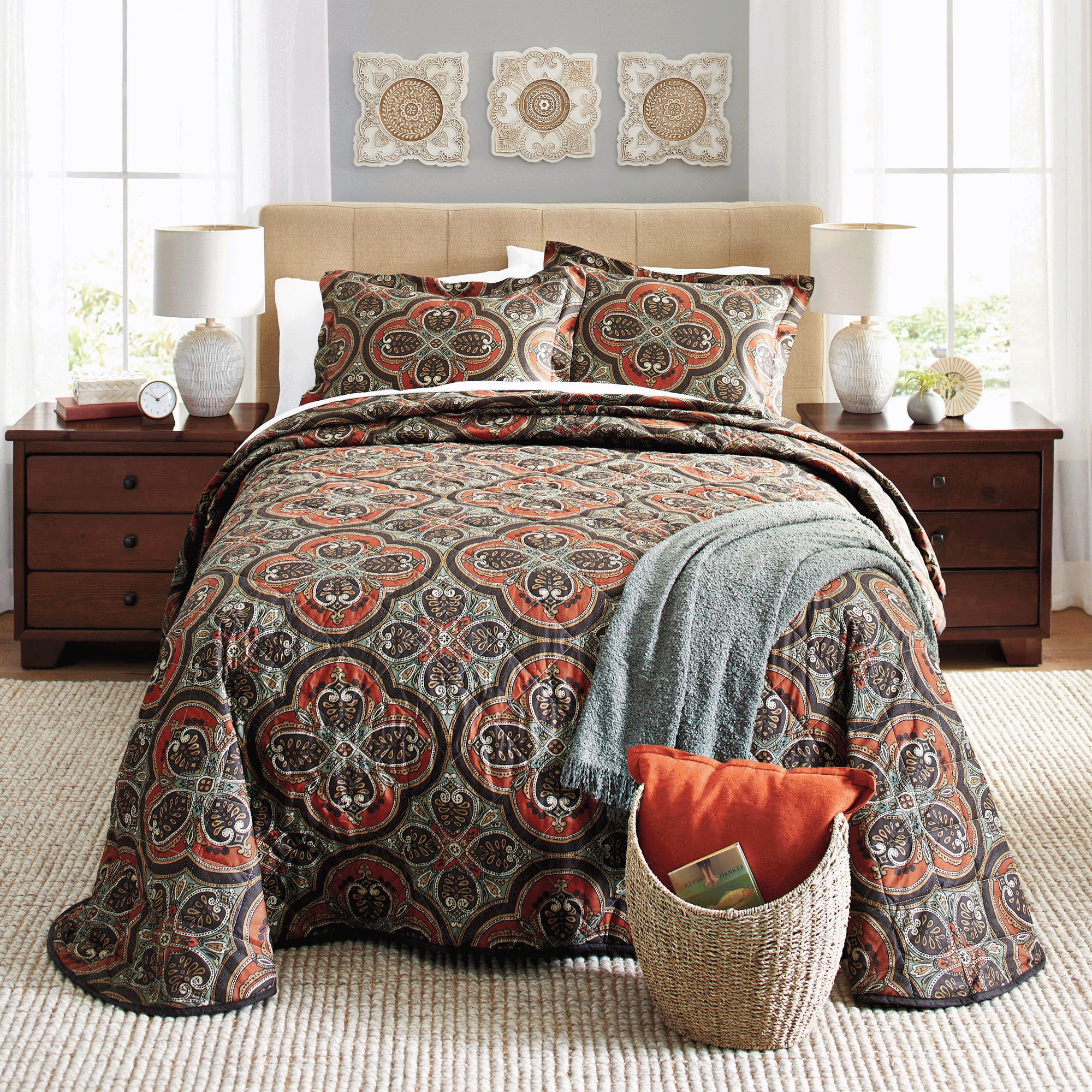 Evelyn Bedspread Set, Panel Pair and Valance
