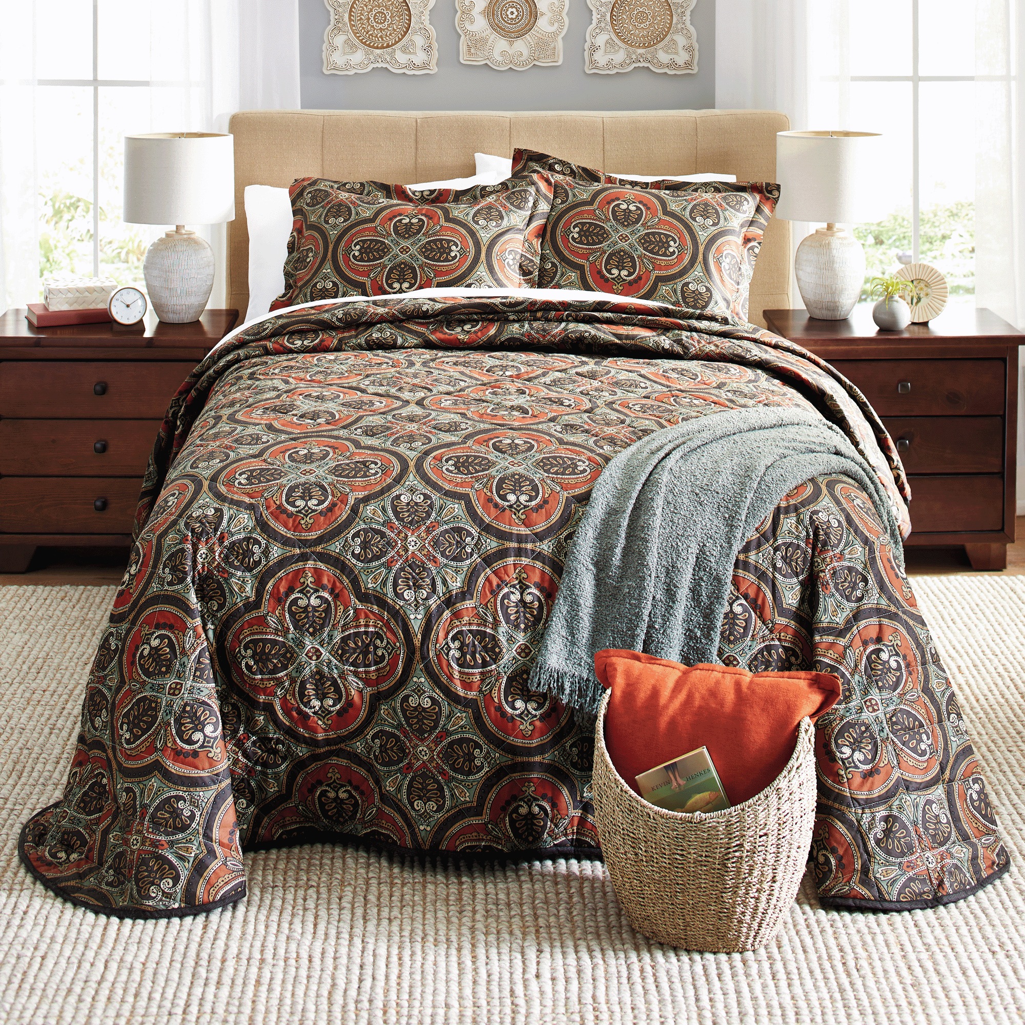 Evelyn Bedspread Set, Panel Pair and Valance