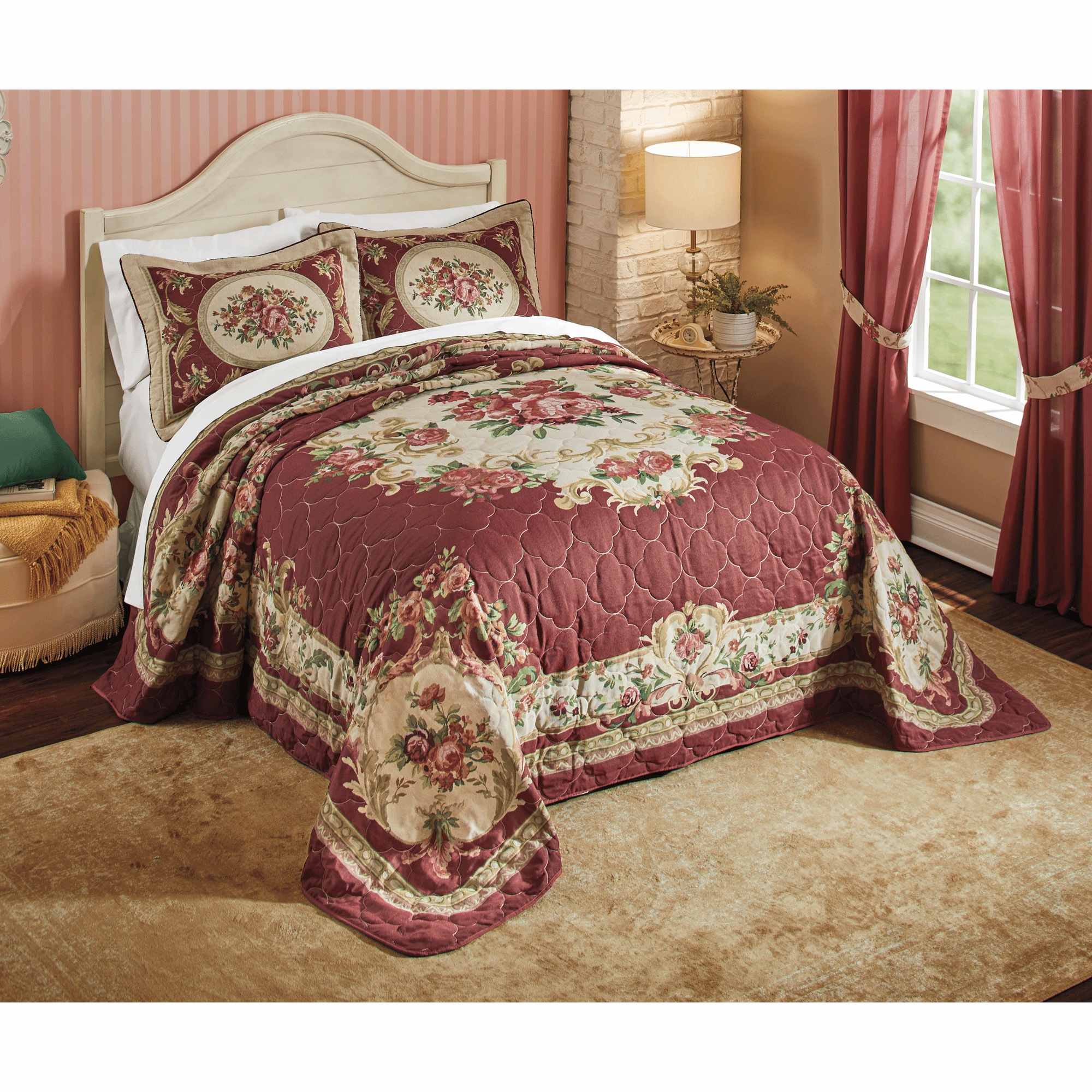 Victoria Bedspread Set and Window Treatments 1 Victoria Bedspread Set and Window Treatments