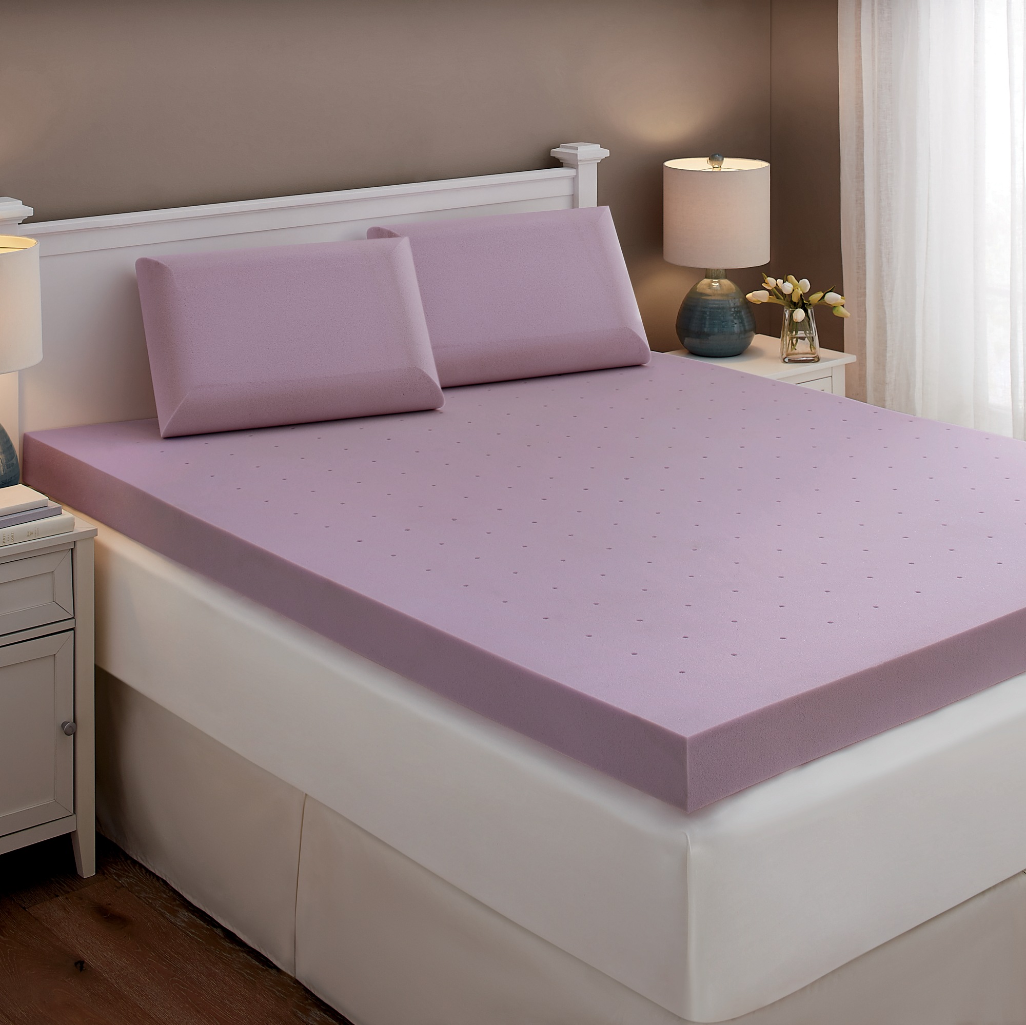 Lavender-Infused Memory Foam Topper