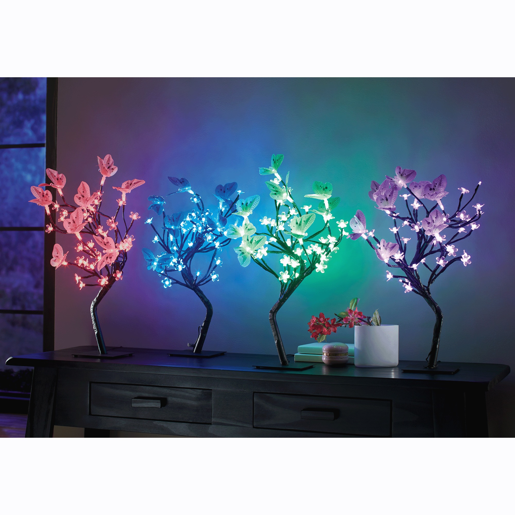Lighted Butterfly Tree Table Lamp