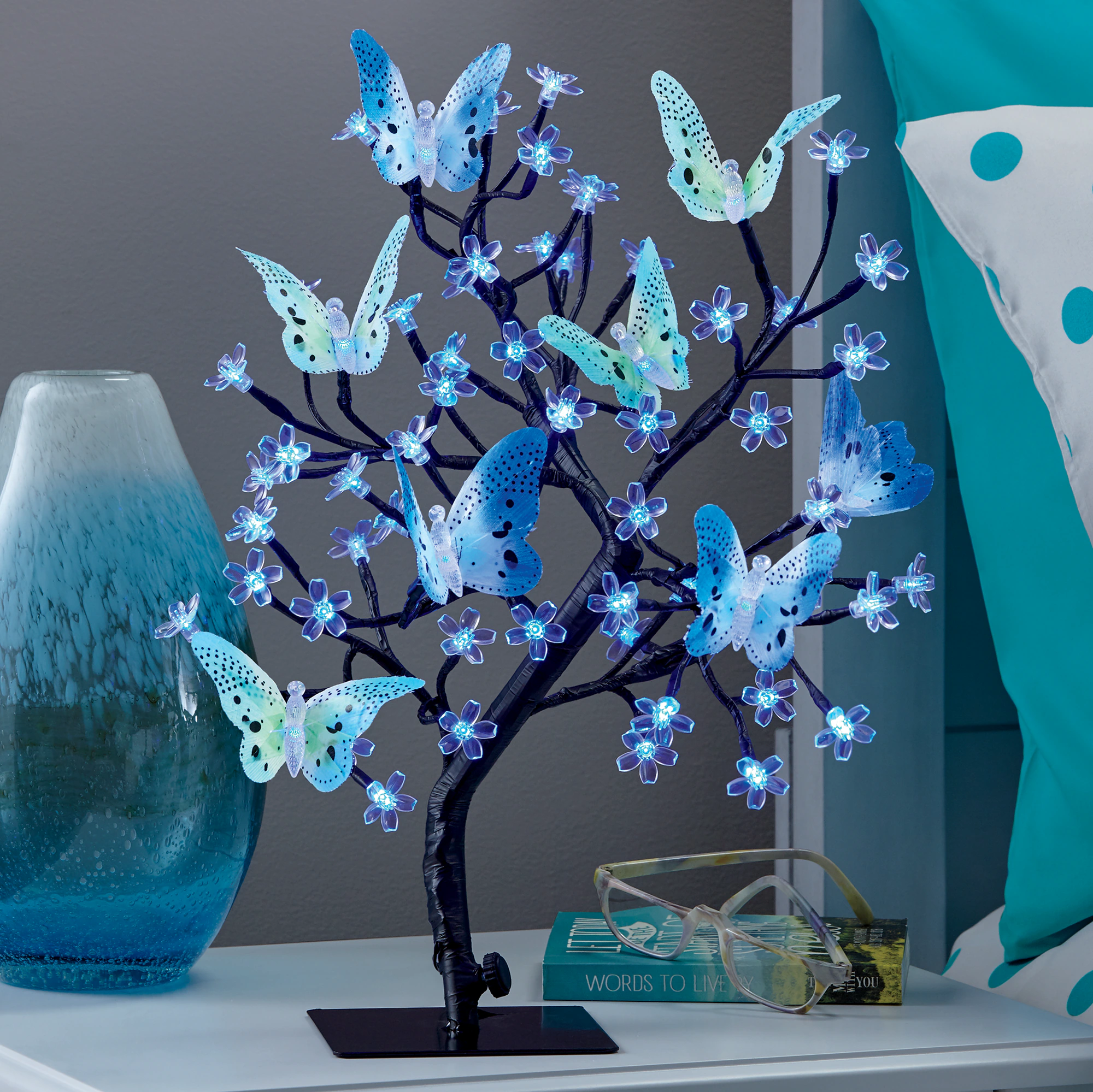 Lighted Butterfly Tree Table Lamp
