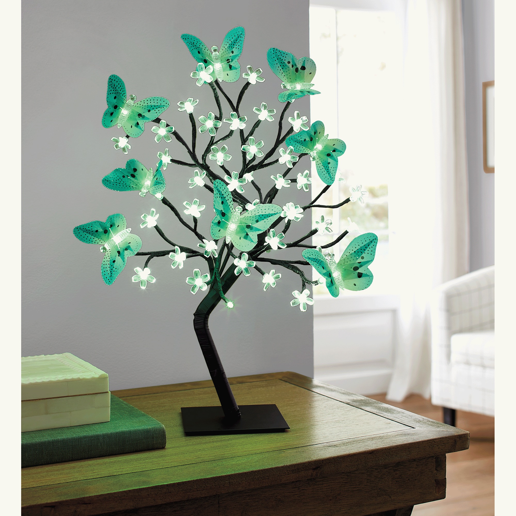 Lighted Butterfly Tree Table Lamp