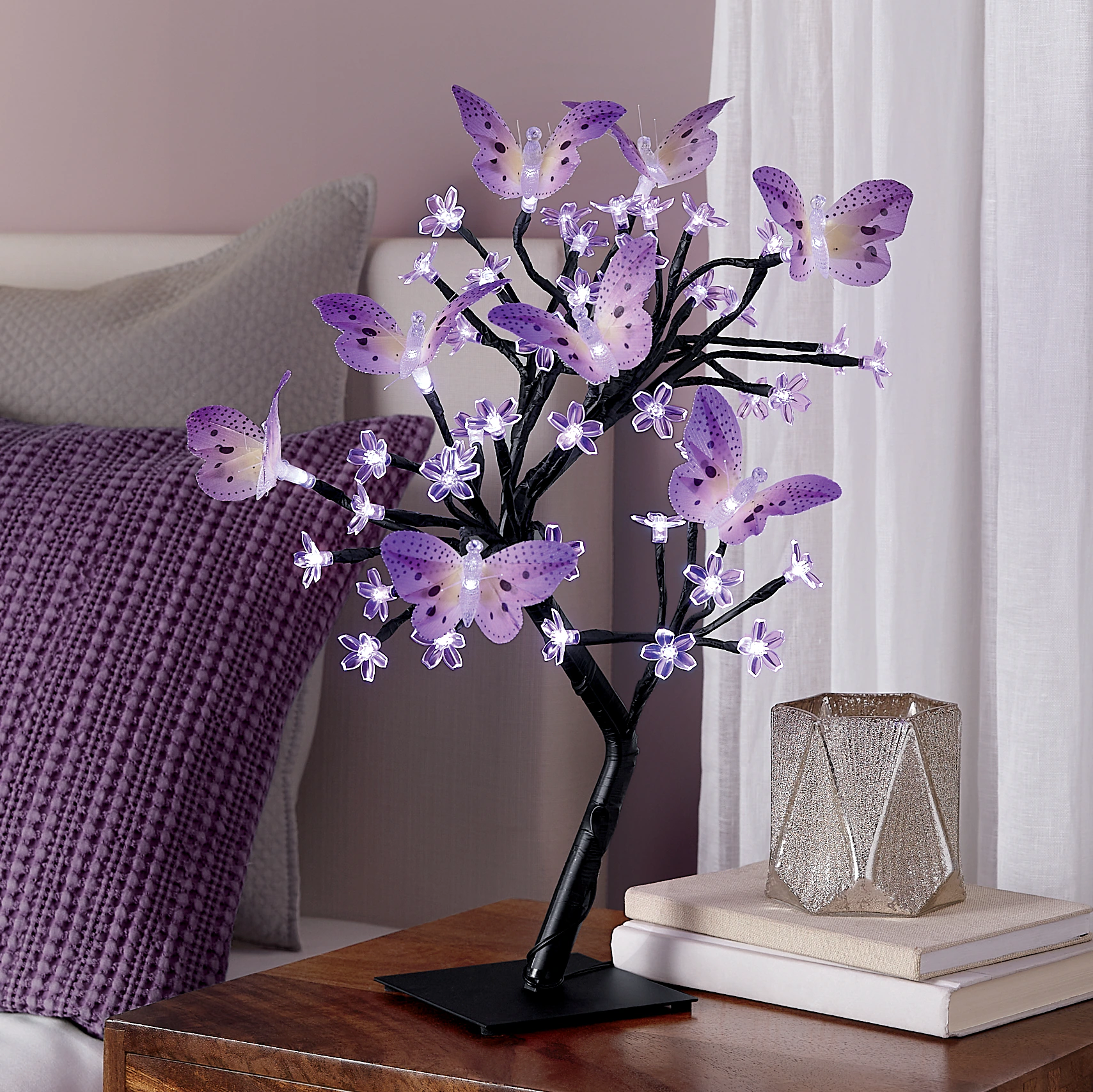 Lighted Butterfly Tree Table Lamp