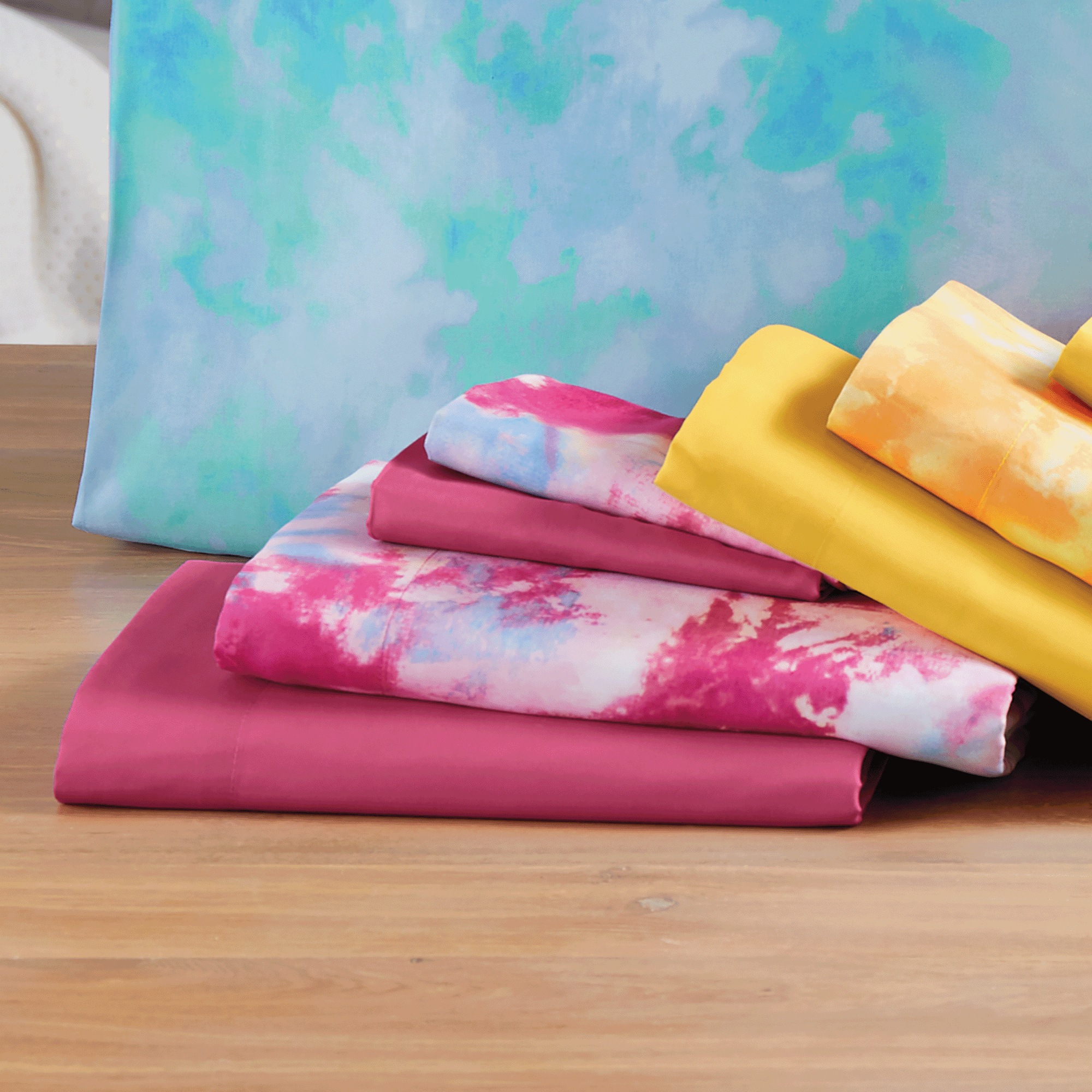 2-Pack Tie-Dye Microfiber Sheet Set
