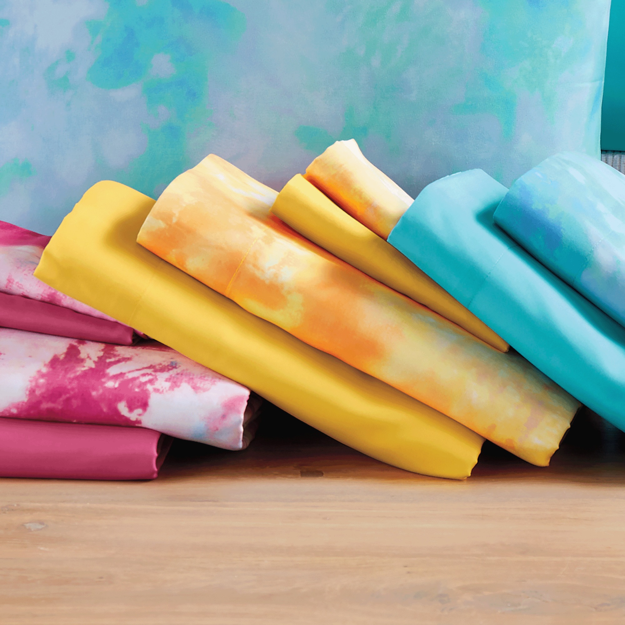 2-Pack Tie-Dye Microfiber Sheet Set
