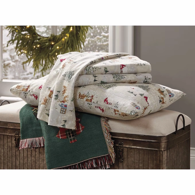 Snow Day Cotton Flannel Sheet Set 1 Snow Day Cotton Flannel Sheet Set
