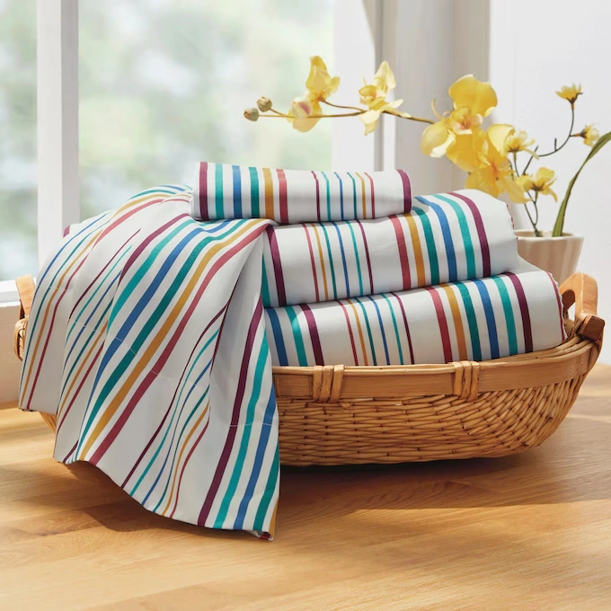Color Connection Microfiber Striped Sheet Set