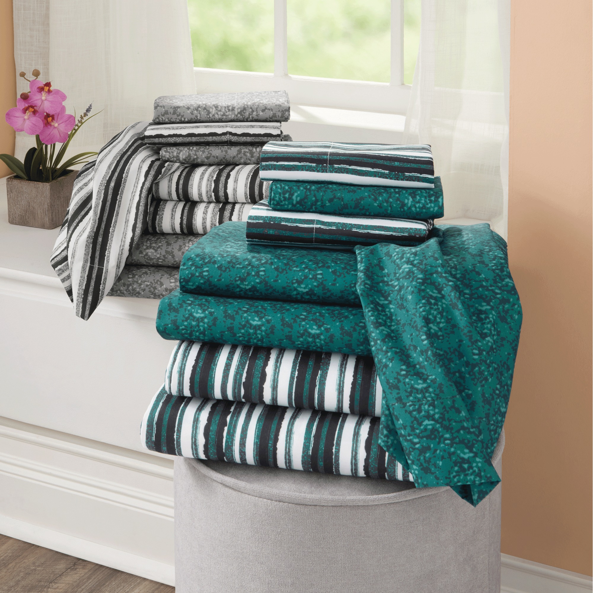 Contemporary 2-Pack Microfiber Sheet Set