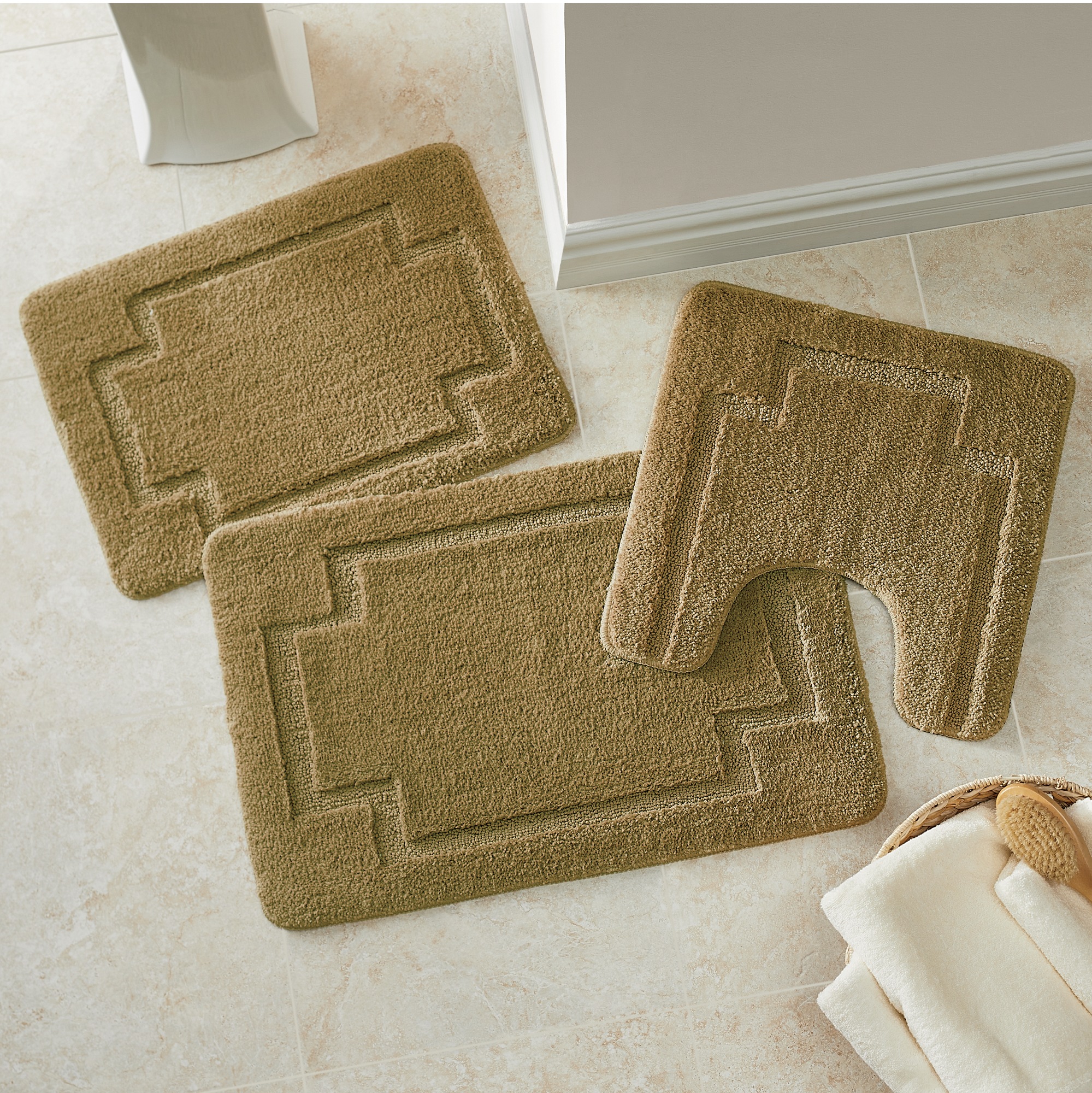3-Piece Serene Bath Mat Set