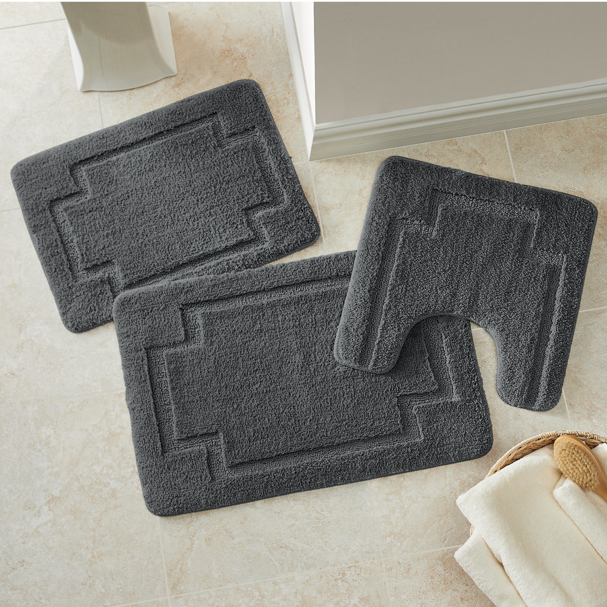 3-Piece Serene Bath Mat Set