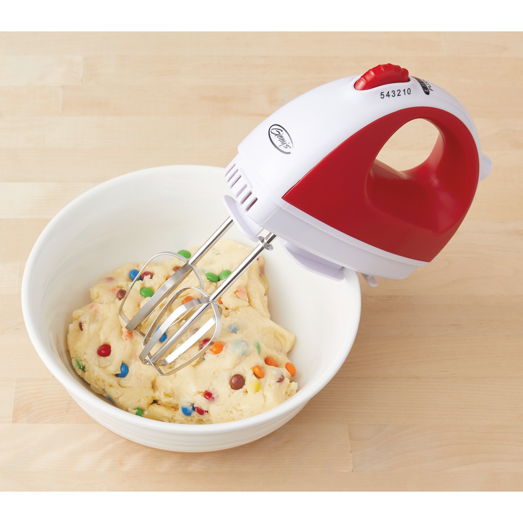 Ginny's Brand 5-Speed Hand Mixer with Storage Case for Cord and Attachments