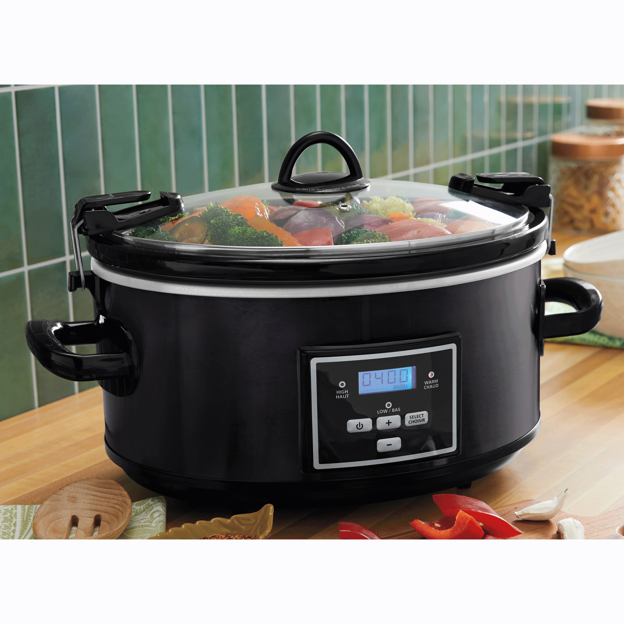 6-Quart Digital Display Slow Cooker
