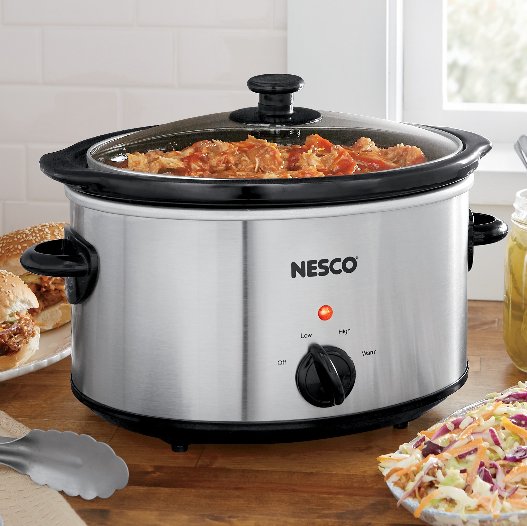 Nesco 4-Qt. Stainless Steel Slow Cooker 6 Nesco 4-Qt. Stainless Steel Slow Cooker