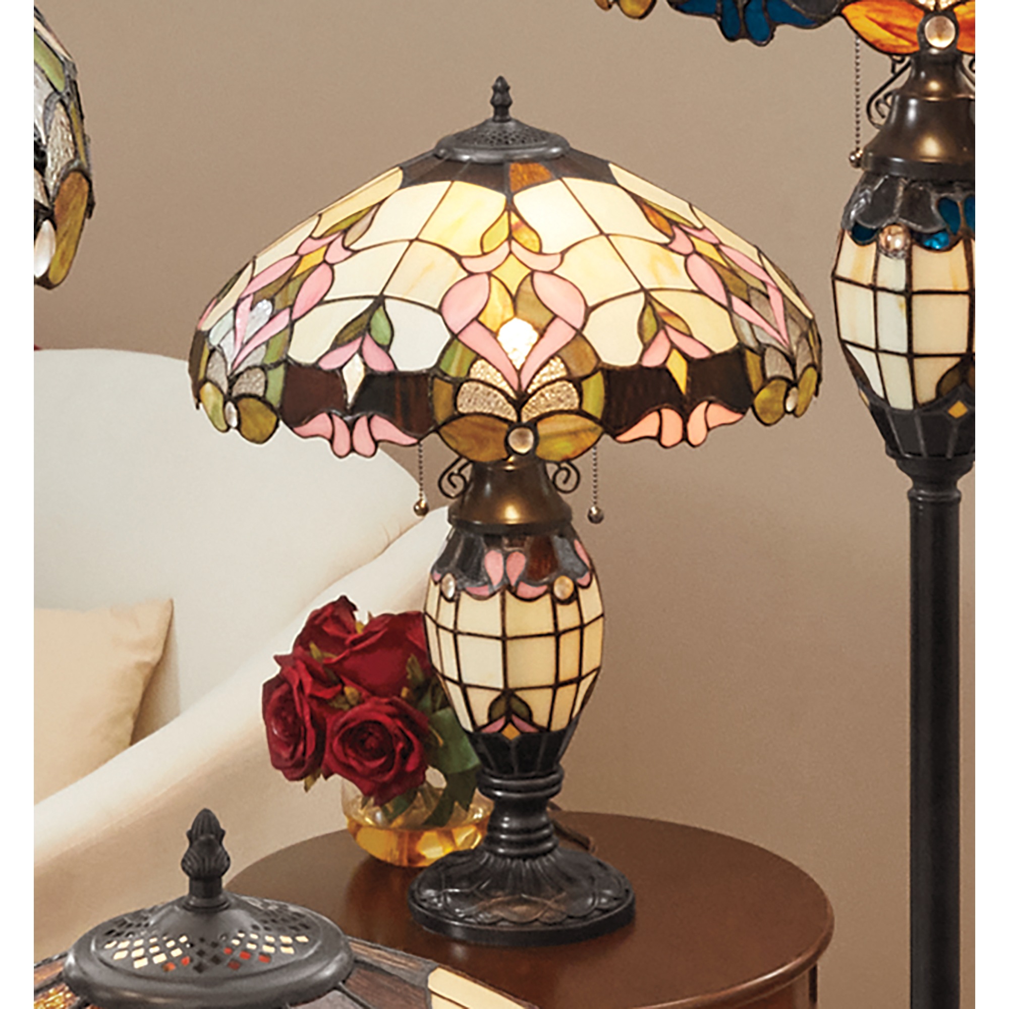 Wicklow Stained Glass Table Lamp