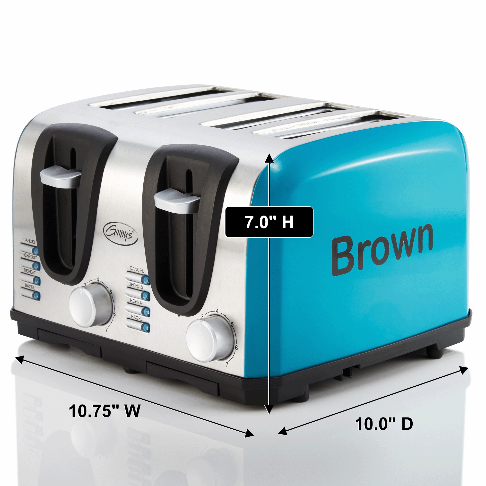Ginny’s Essential 4-Slice Toaster with 7 Browning Levels