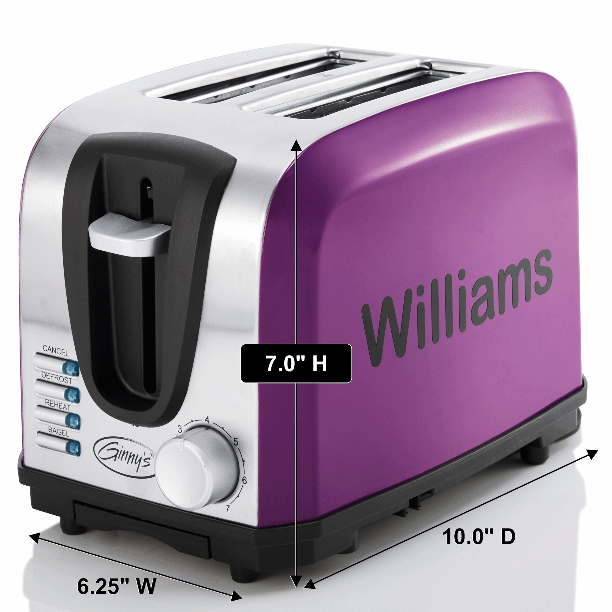 Ginny’s Essential 2-Slice Toaster with 7 Browning Levels